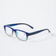 Handmade  Rhinestone Rectangle Reader Glasses G0555 - Blue