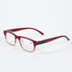 Handmade  Rhinestone Rectangle Reader Glasses G0555 - Red