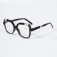 Handmade Rhinestone Rectangle Reader Glasses G0560 - Black