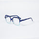 Handmade Rhinestone Rectangle Reader Glasses G0566 - Blue