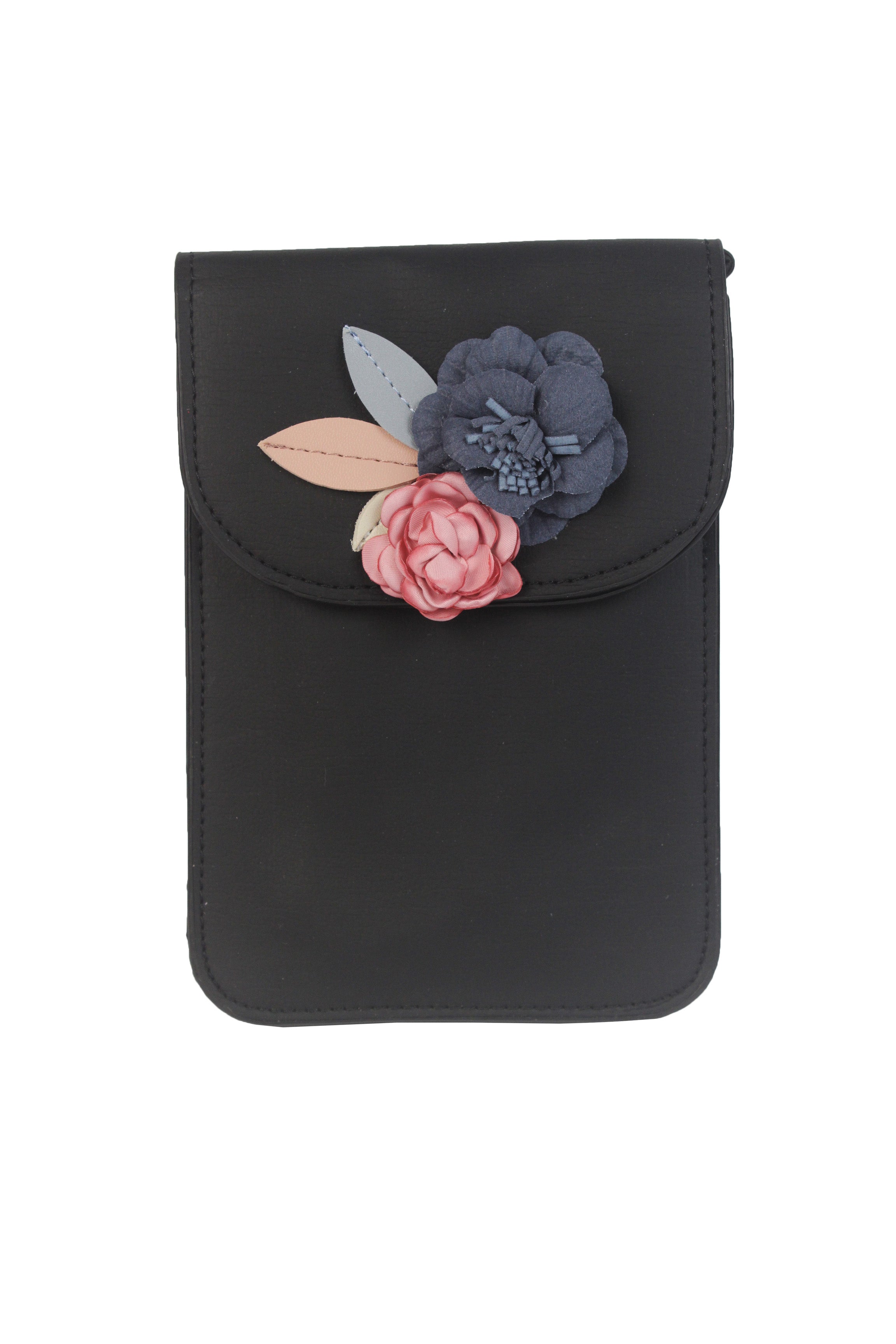 Bolsa para teléfono móvil con flores de papel y algodón HB0523