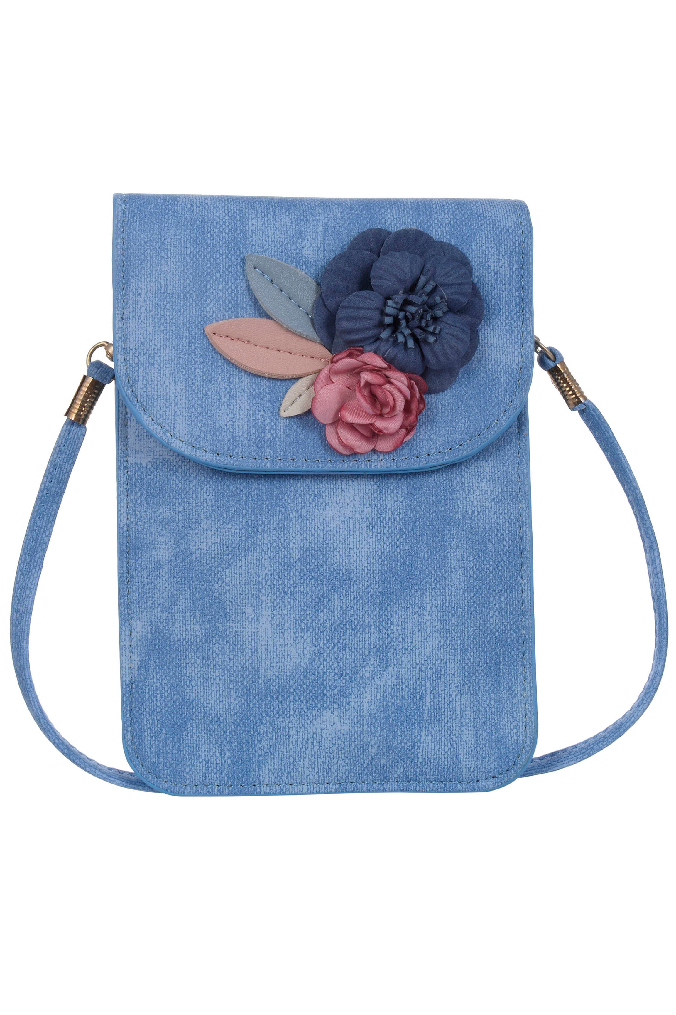 Bolsa para teléfono móvil con flores de papel y algodón HB0523
