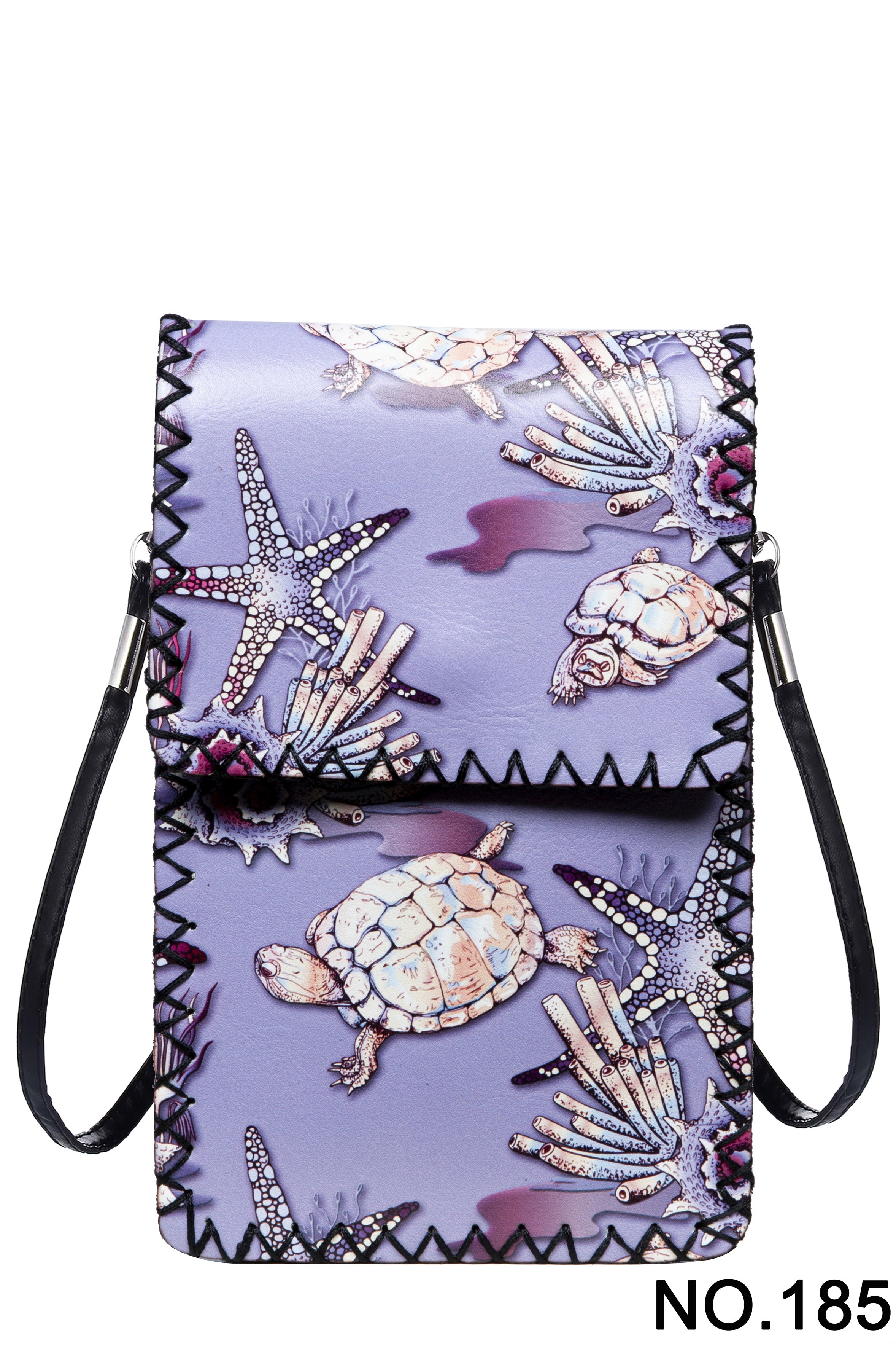 Bolso bandolera con estampado de vida marina HB0580 - N.º 185PU