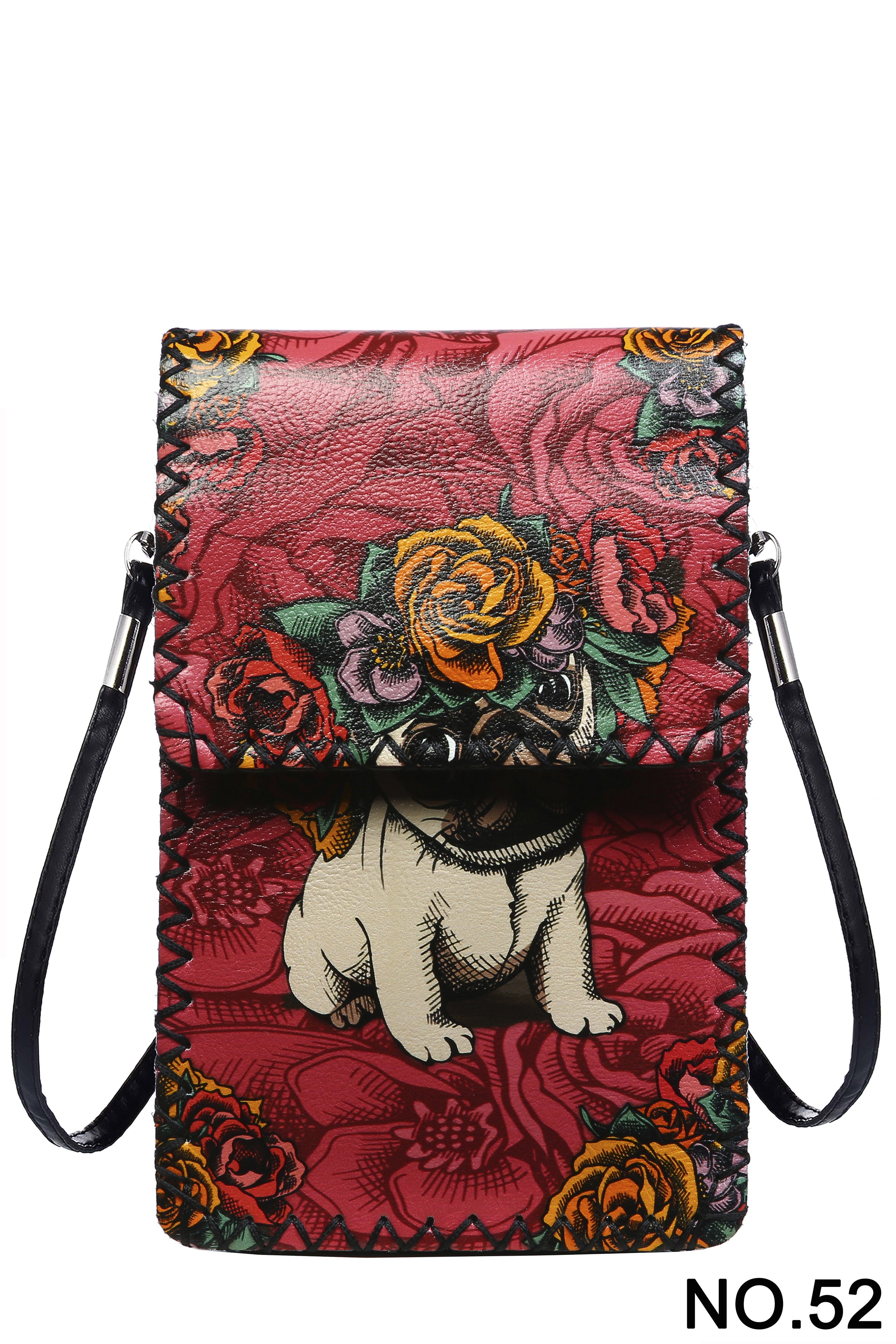 Bolso bandolera con estampado floral de carlino HB0580 - N.º 52