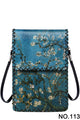 Almond Blossoms Print Hand Stitch Crossbody Bag HB0580-113