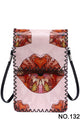 Lips Print Crossbody Bag HB0580 - NO.132 BK