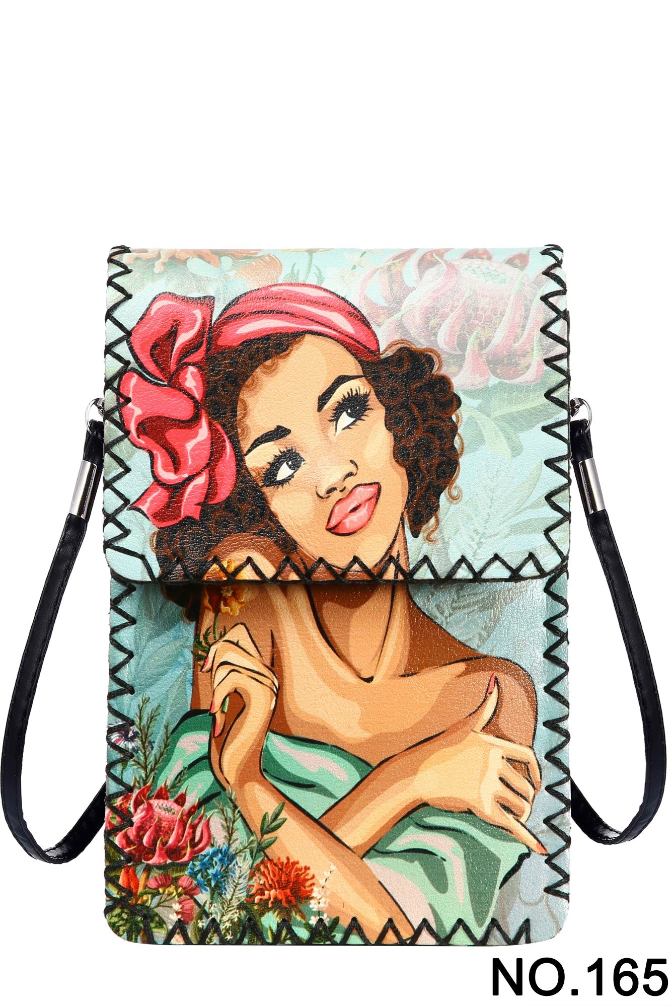 Bolso bandolera con estampado Art Girl HB0580-NO.165