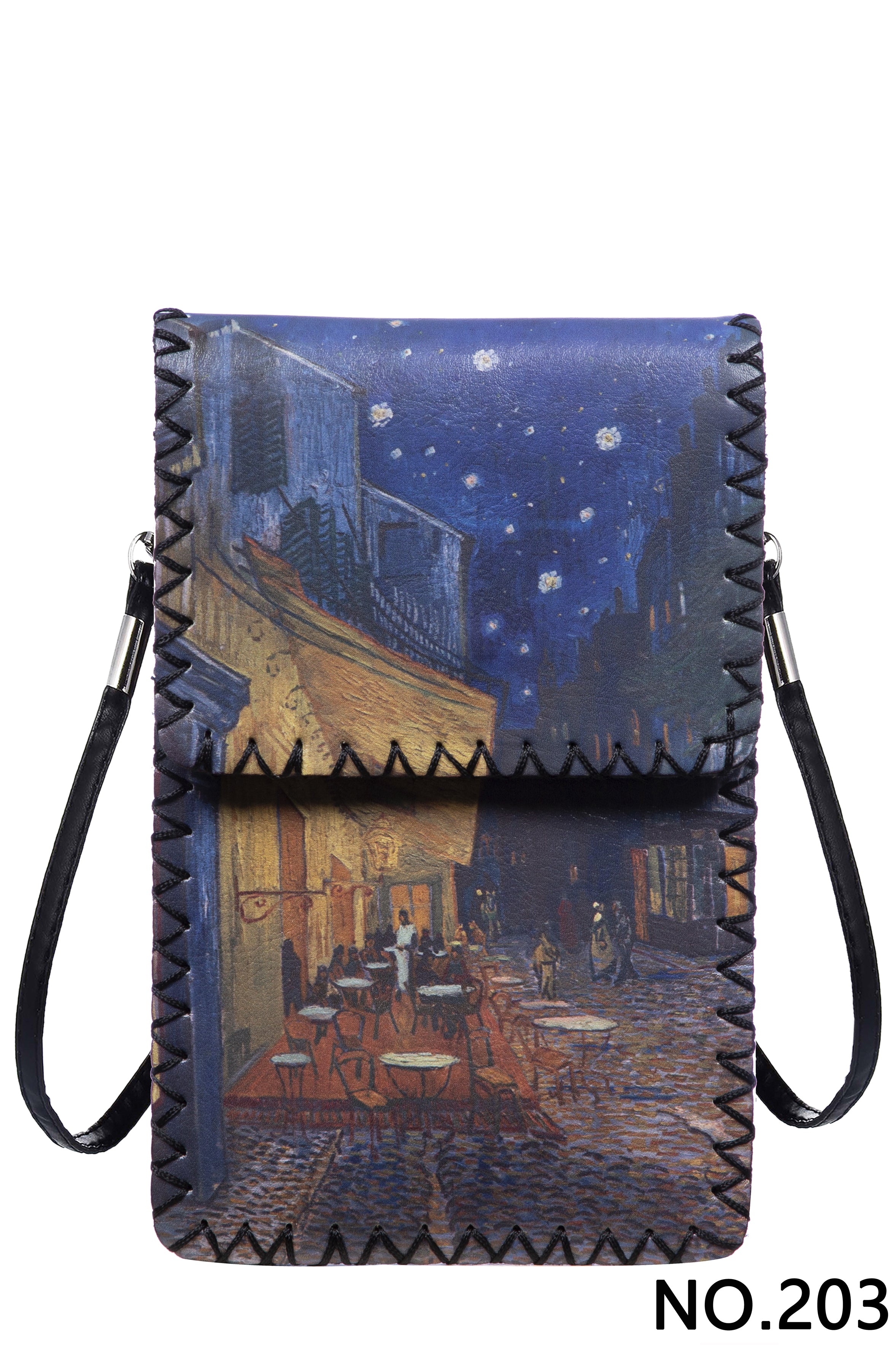 Bolso bandolera con estampado Café Terrace At Night HB0580-NO.203