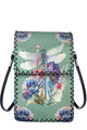 Dragonfly Print Hand Stitch Crossbody Bag HB0580-NO.208