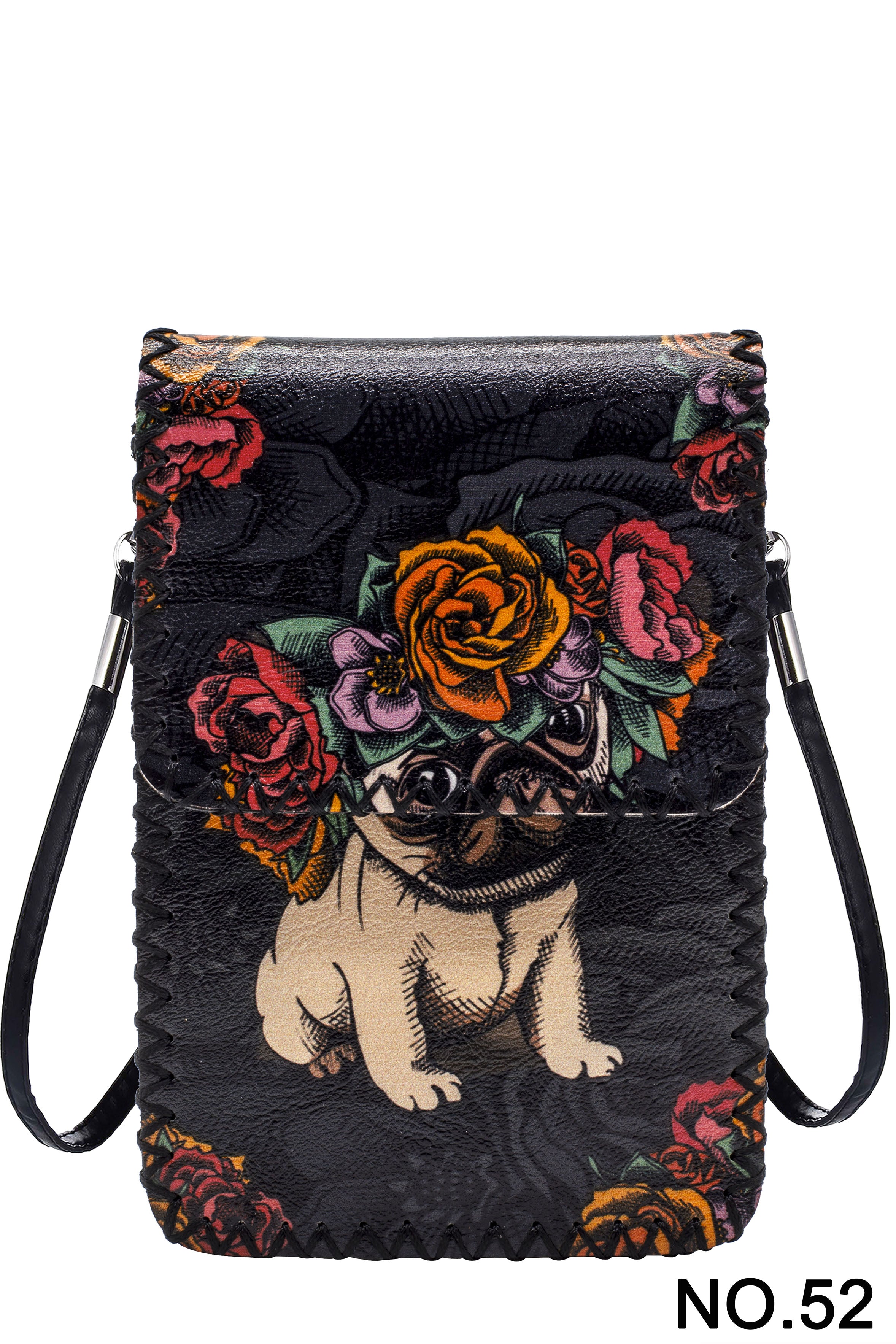 Bolso bandolera con estampado floral de carlino HB0580 - N.º 52