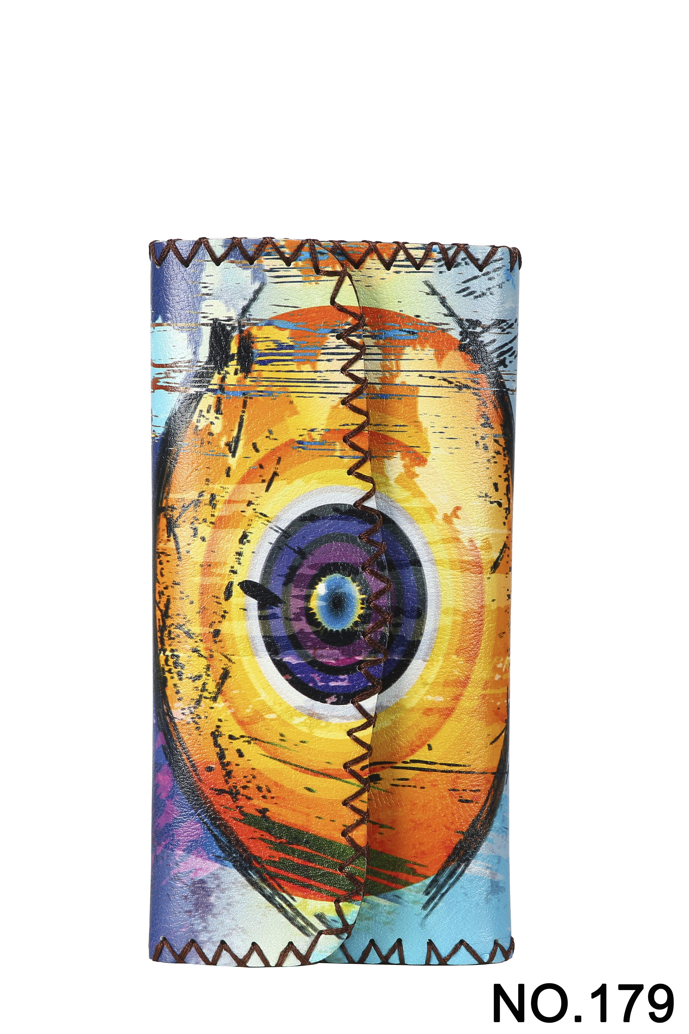 Evil Eye Print Hand Stitch Wallet HB0582-NO.179