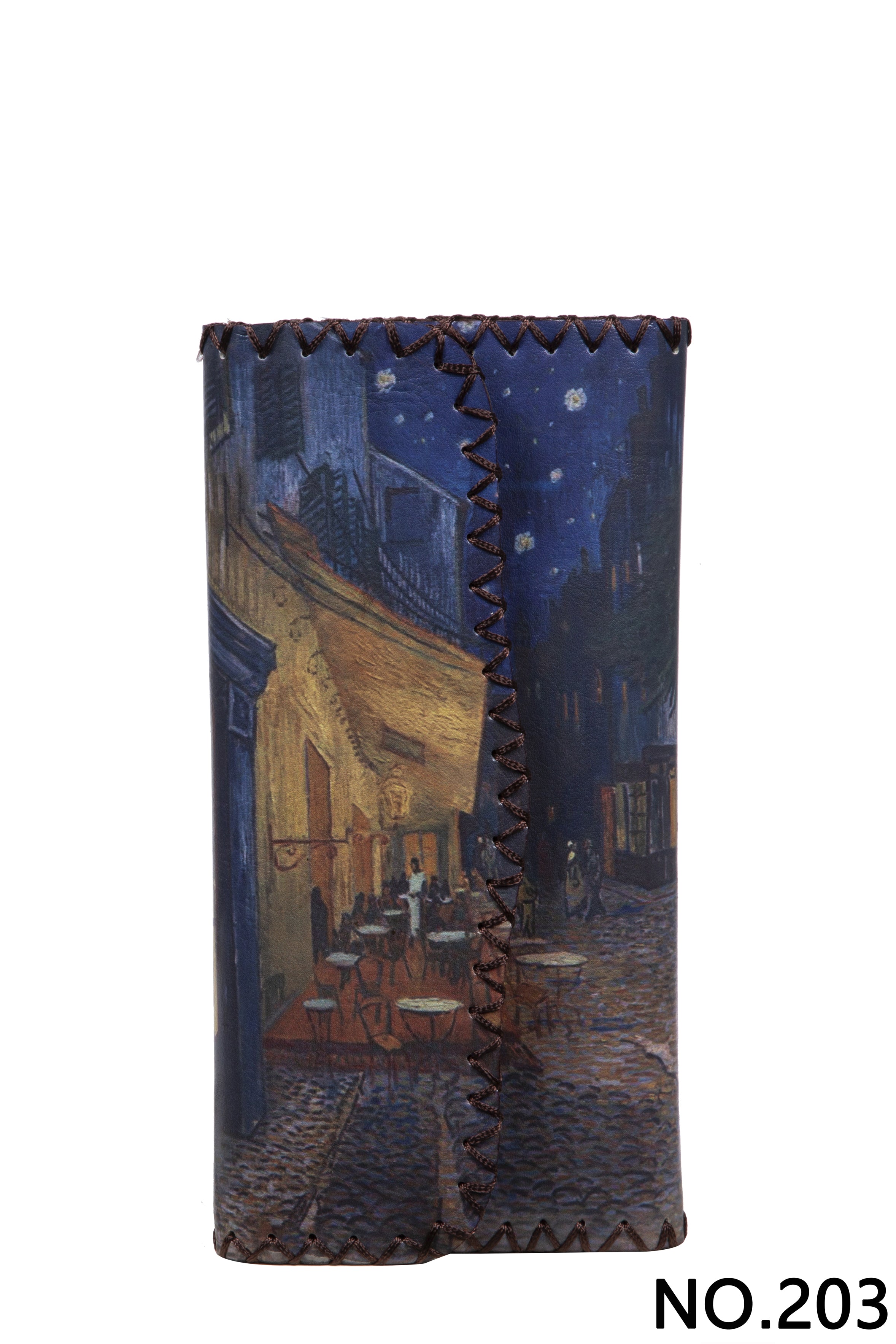 Cartera con estampado de terraza de café por la noche HB0582-NO.203