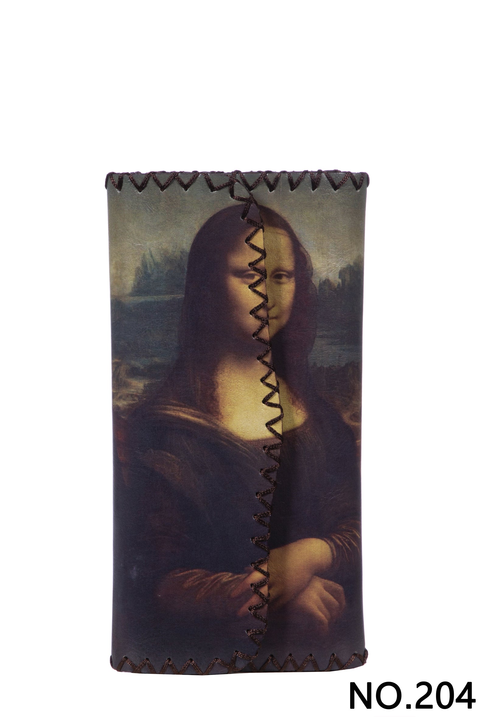 Mona Lisa Print Hand Stitch Wallet HB0582-NO.204