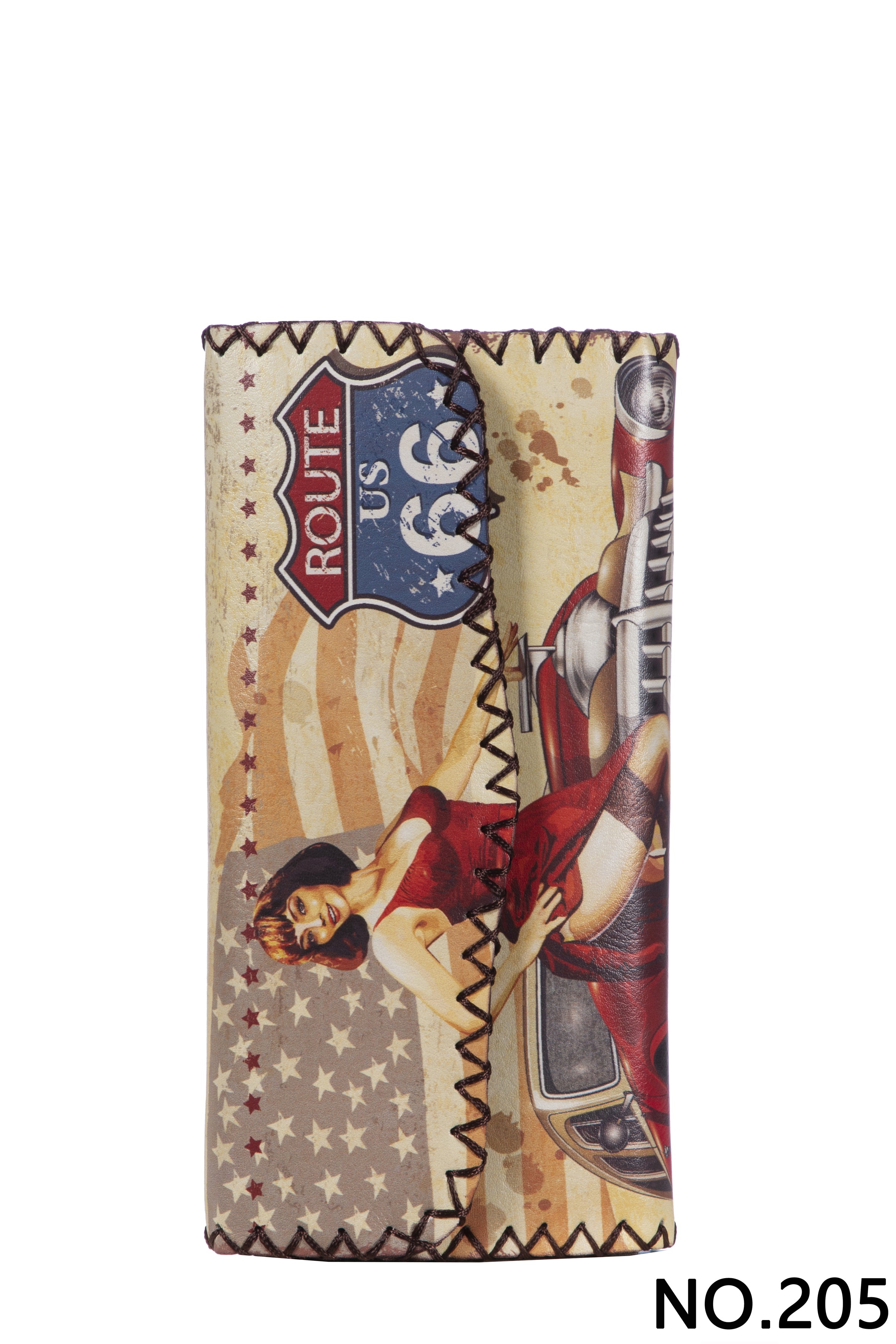Route 66 Print Hand Stitch Wallet HB0582-NO.205