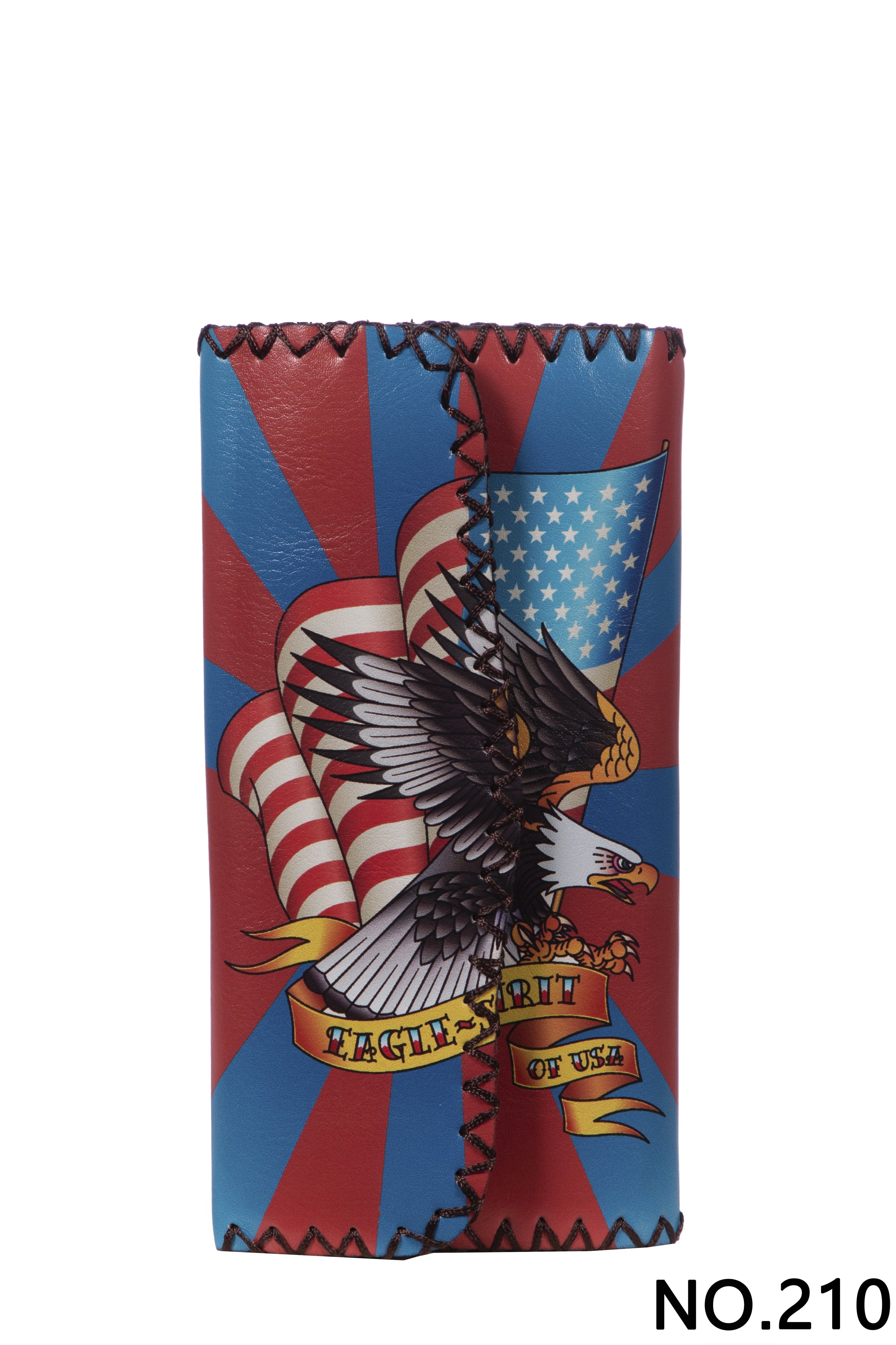 Cartera con estampado de águila americana cosida a mano HB0582-NO.210