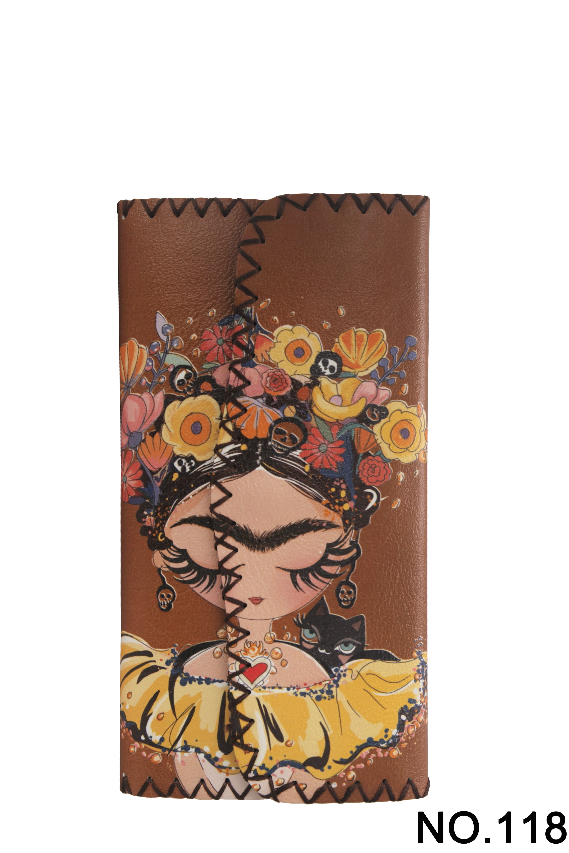 Cartera con estampado de niña con flores HB0582 - N.º 118