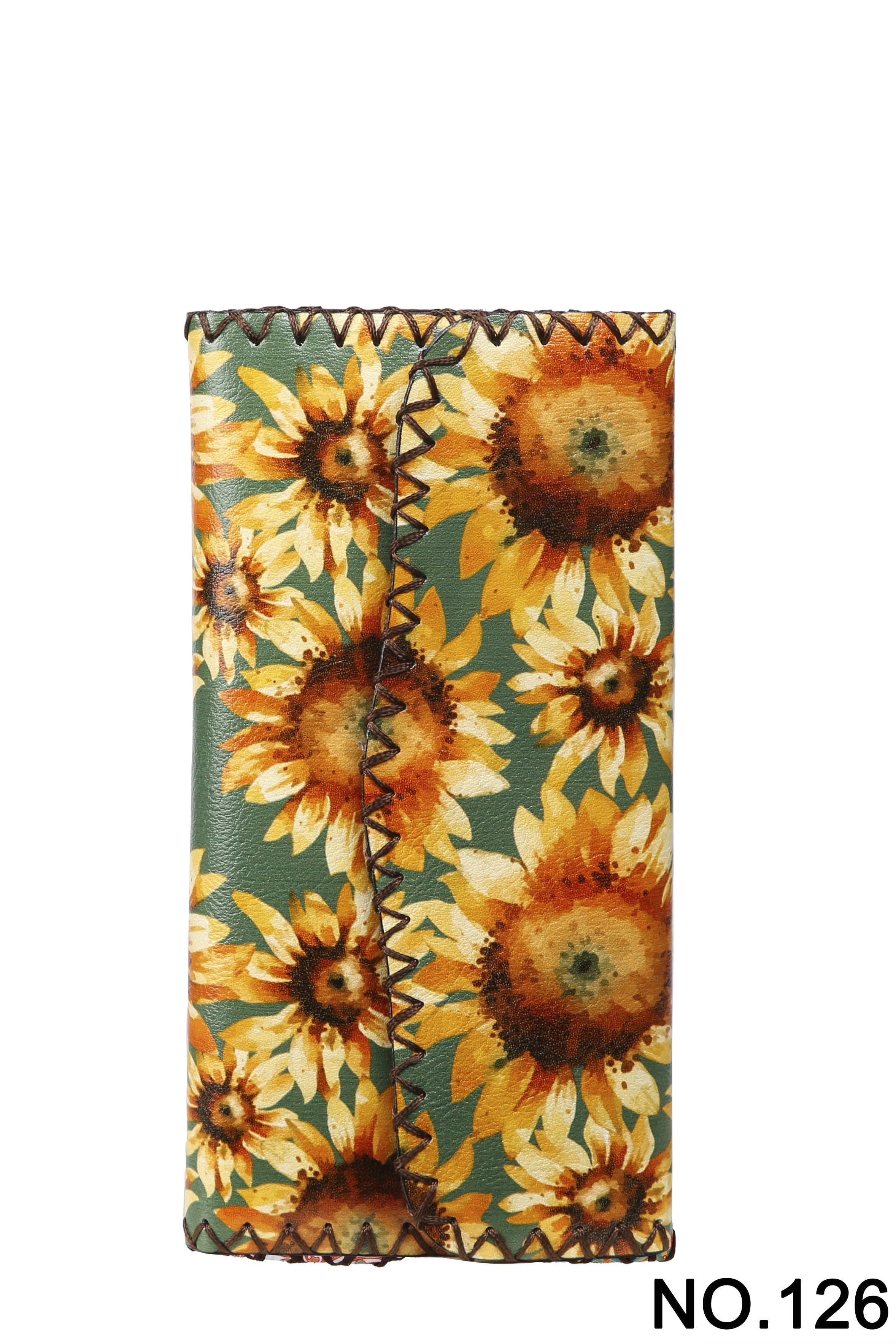 Sunflower Print Hand Stitch Wallet HB0582 - NO.126