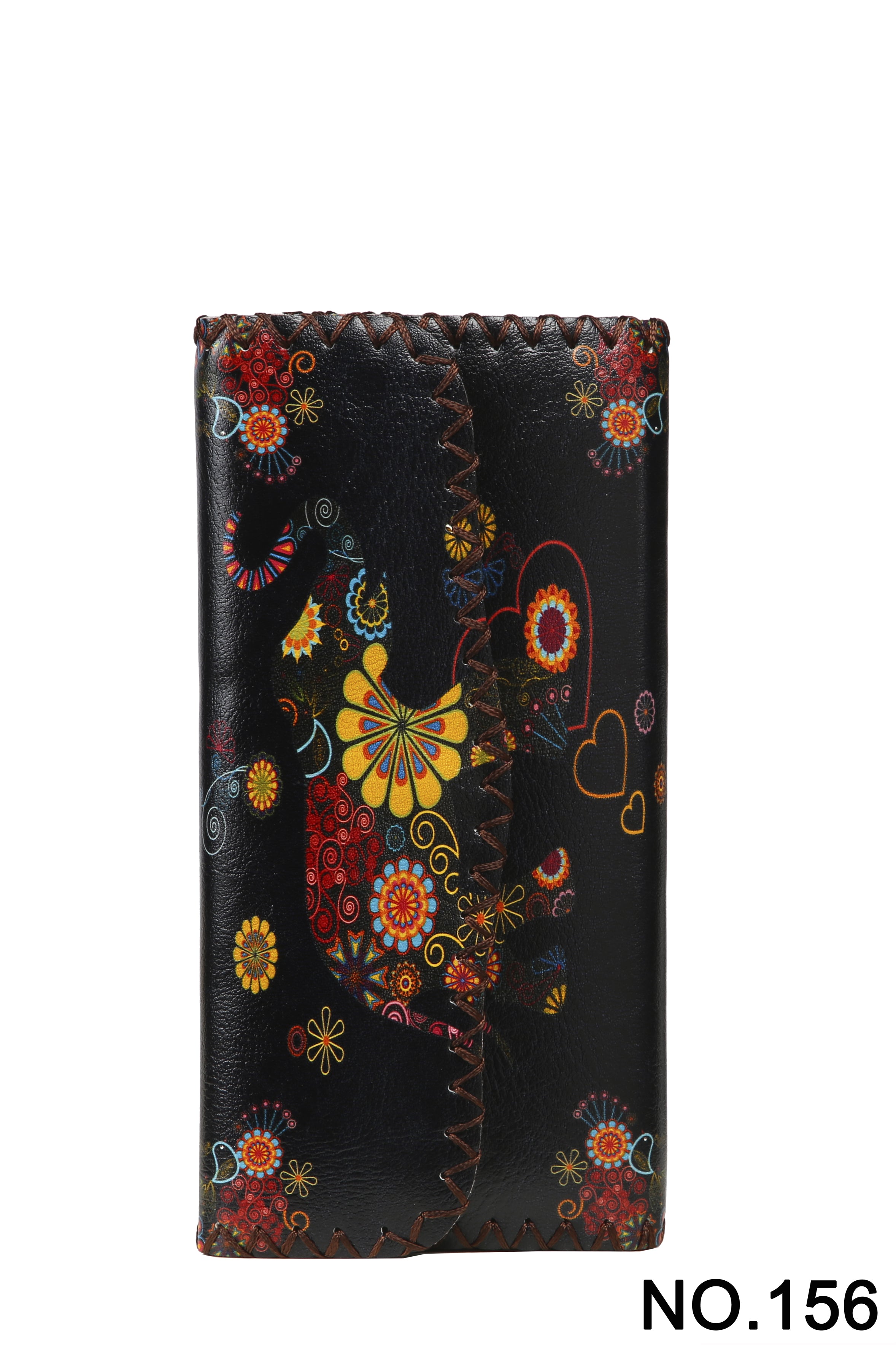 Cartera con estampado de elefantes florales HB0582 - N.º 156