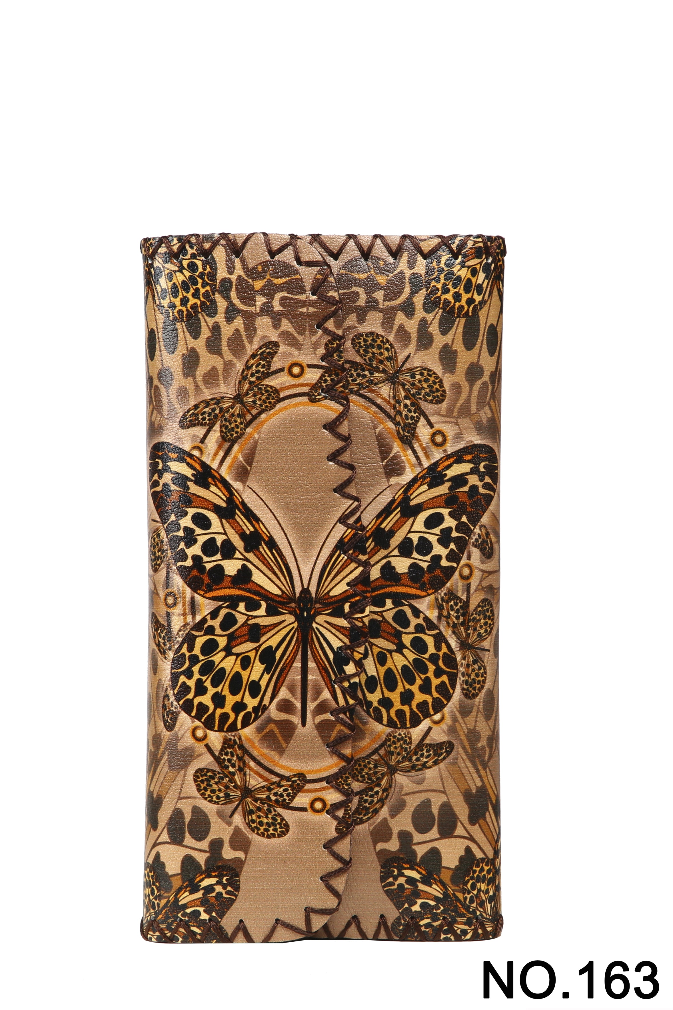 Butterfly Animal Print Hand Stitch Wallet HB0582 - NO.163
