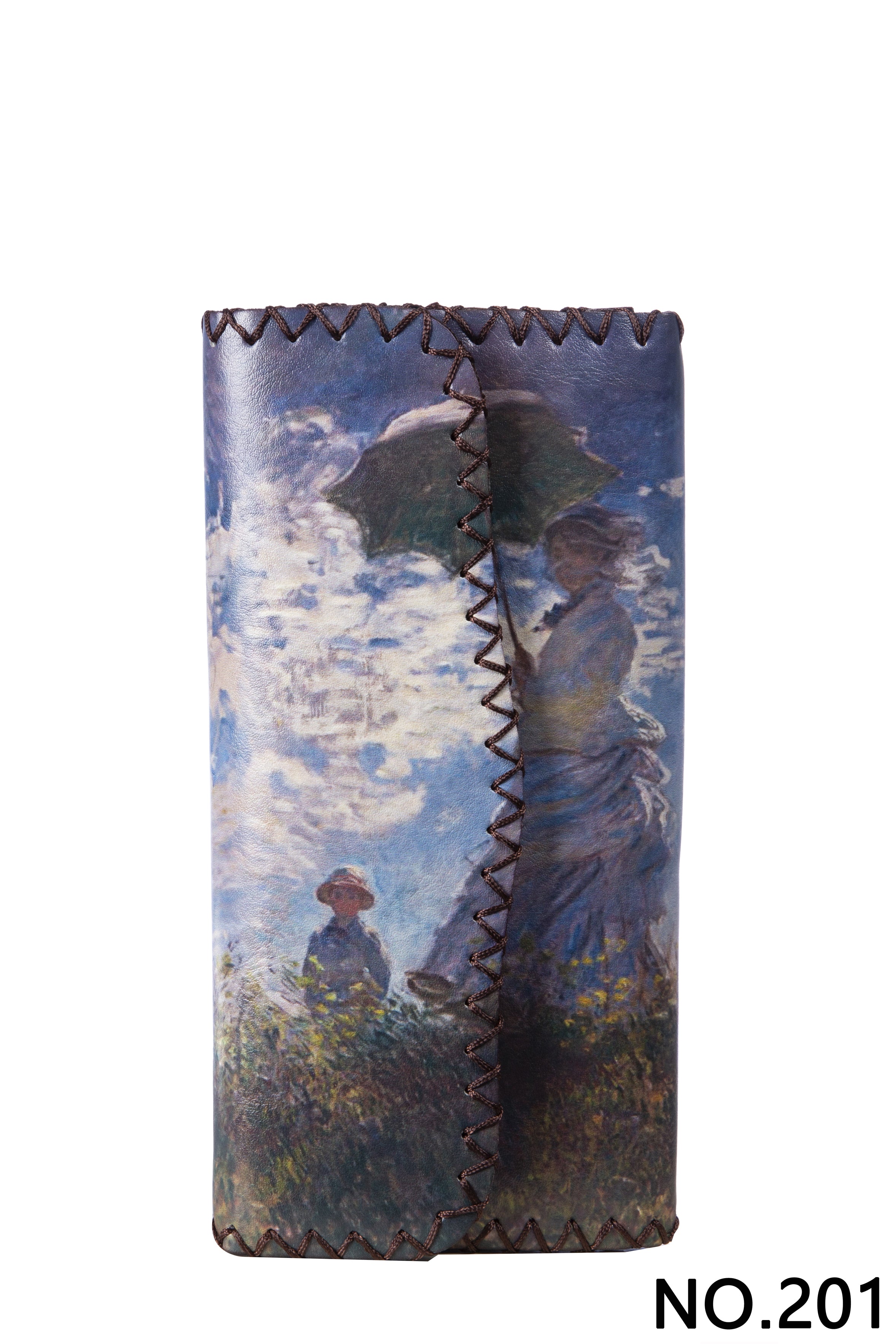 Woman with a Parasol Print Hand Stitch Wallet HB0582-NO.201