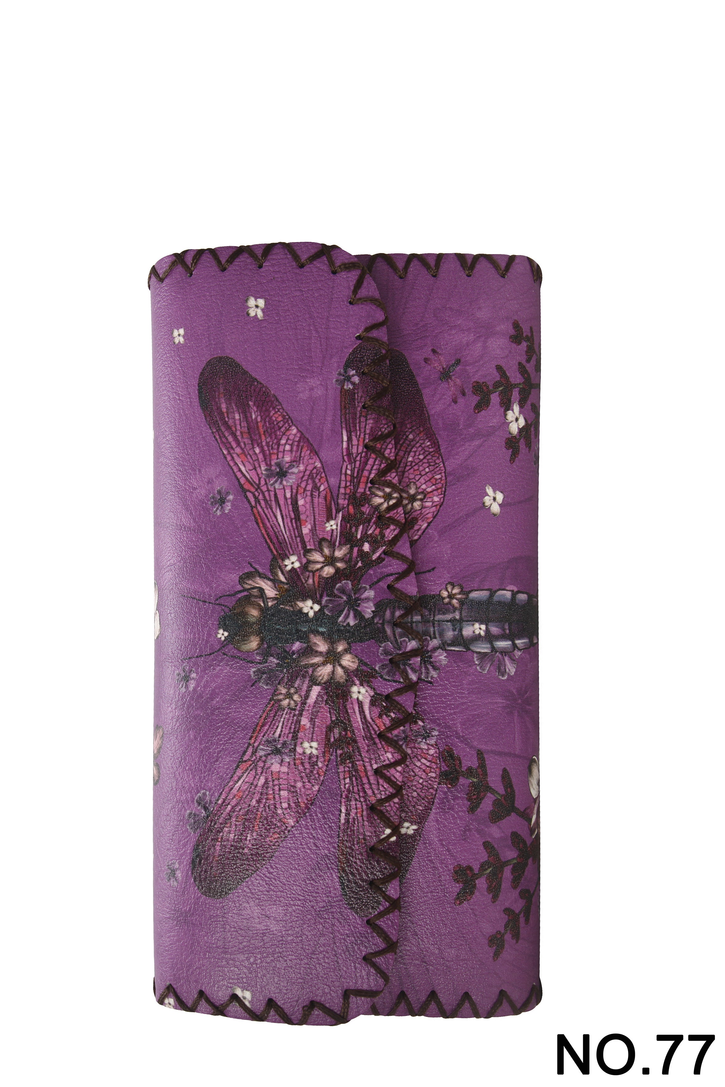 Dragonfly Print Hand Stitch Wallet HB0582 - NO.77