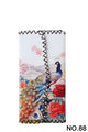 Peacock Print Hand Stitch Wallet HB0582 - NO.88WH