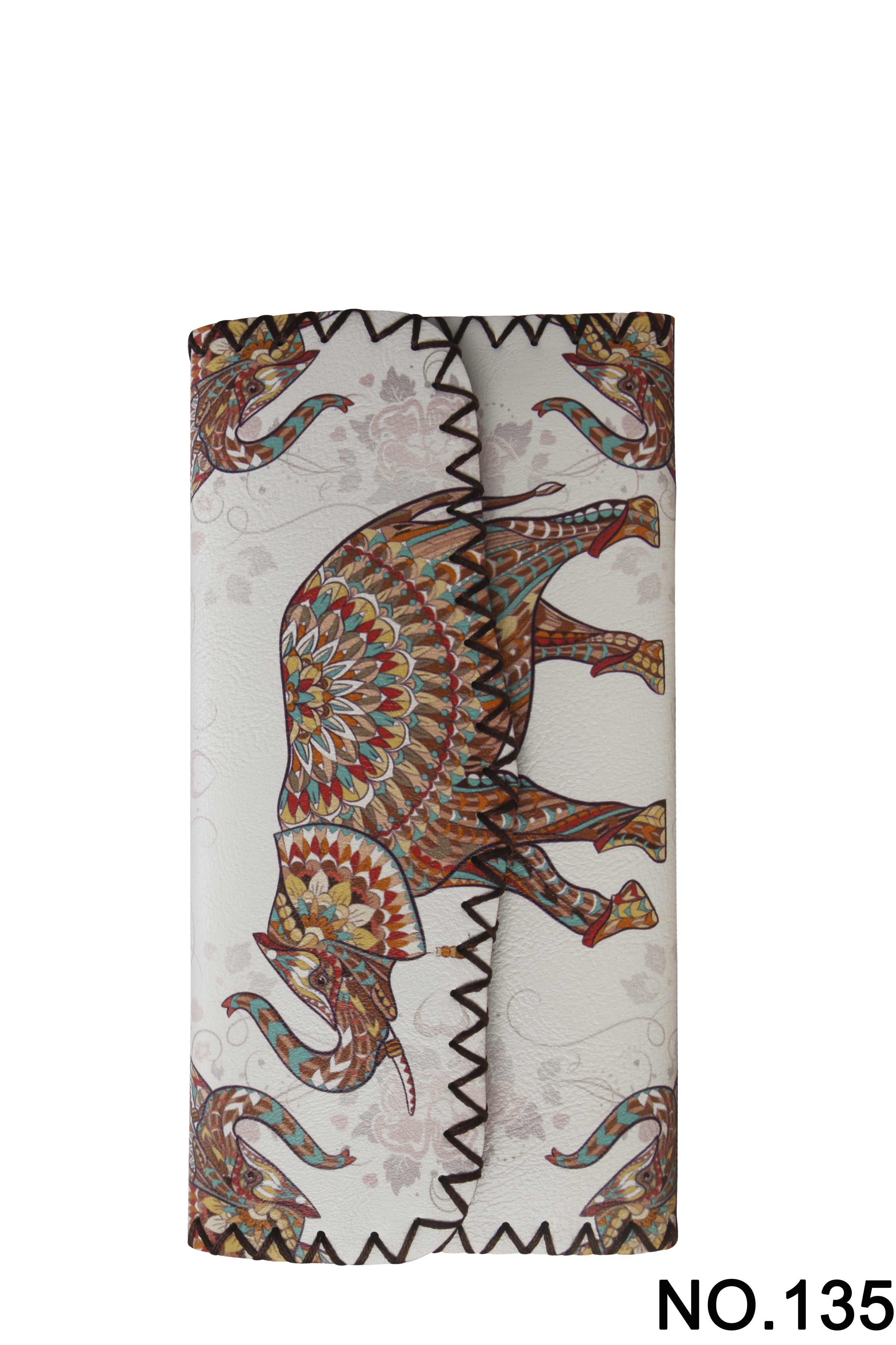 Elephant Print Hand Stitch Wallet HB0582 - NO.135