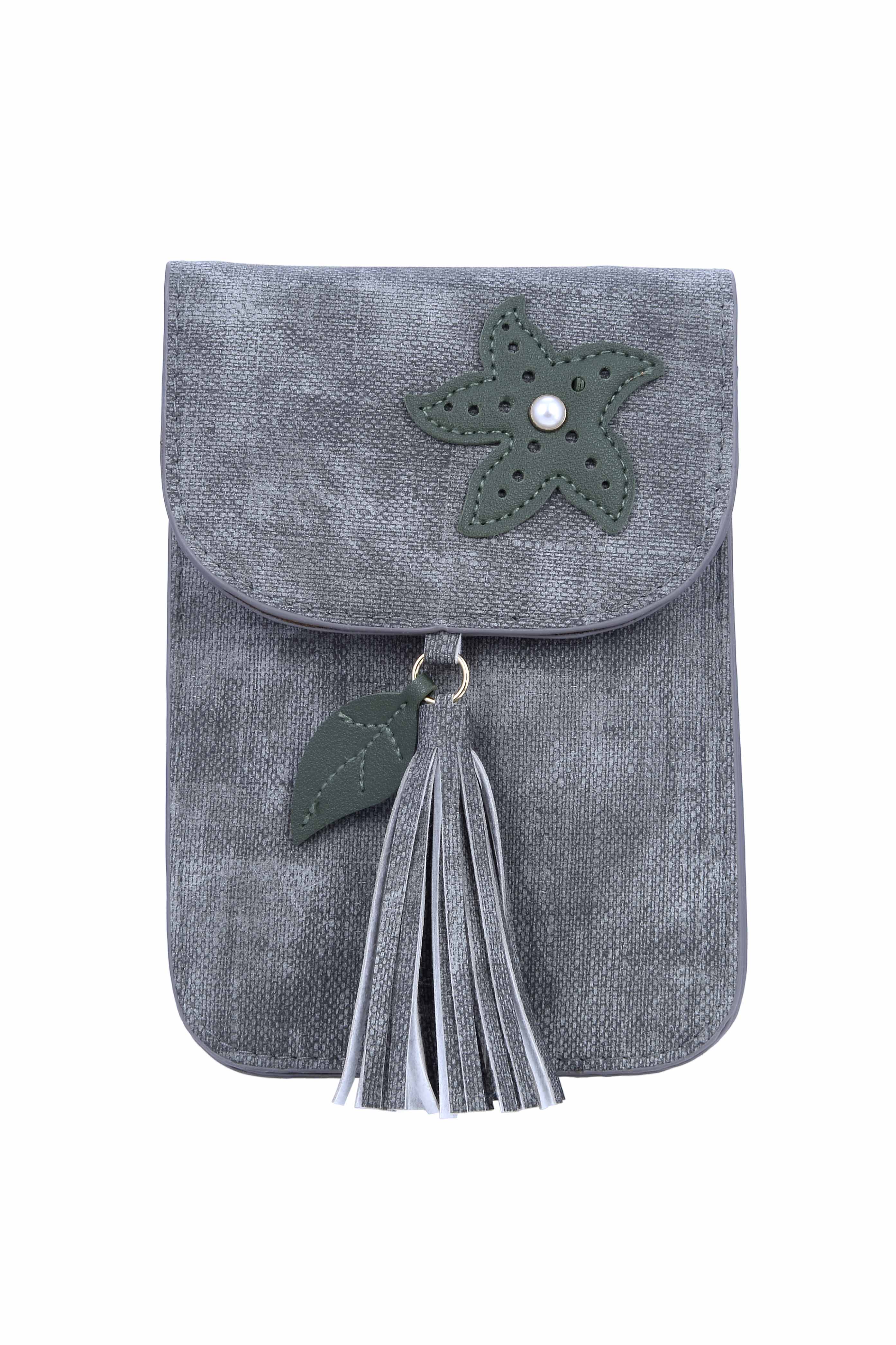 Fashion Women Leatherette Tassel Cellphone Pouch HB0639