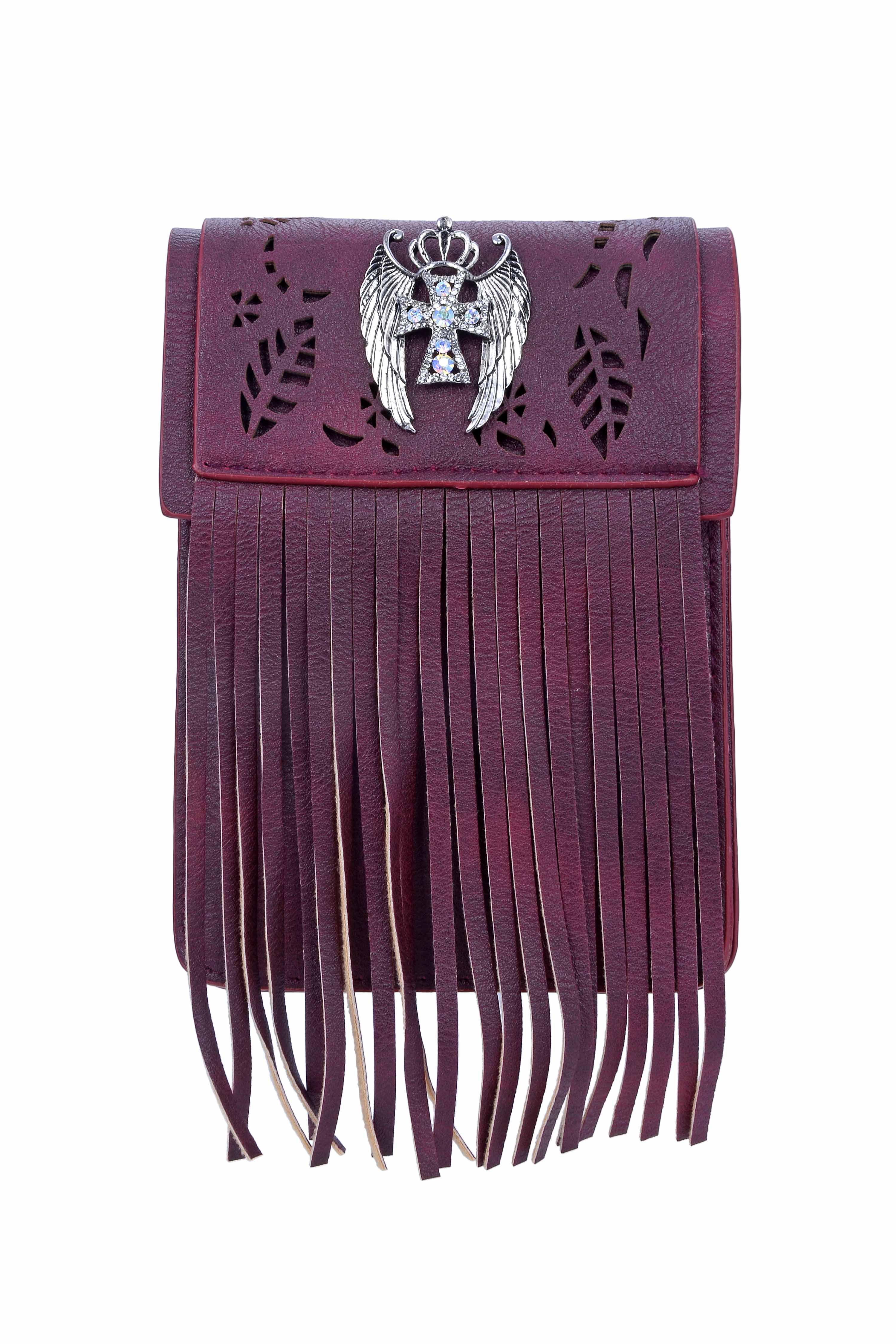 Vintage Leatherette Tassel Cellphone Pouch HB0640