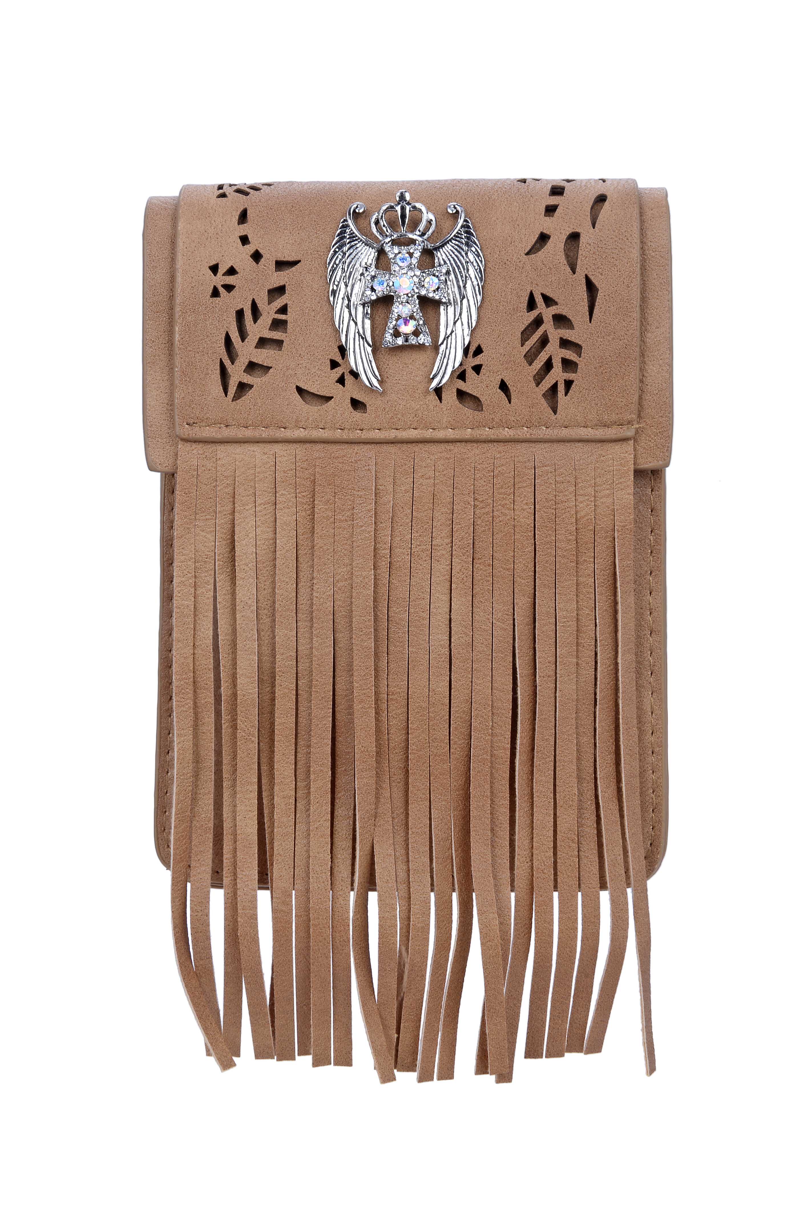 Vintage Leatherette Tassel Cellphone Pouch HB0640