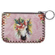 Floral Horse Print Hand Stitch Coin Purse HB0665 - NO.49