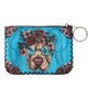 Floral Dog Print Hand Stitch Coin Purse HB0665 - NO.108
