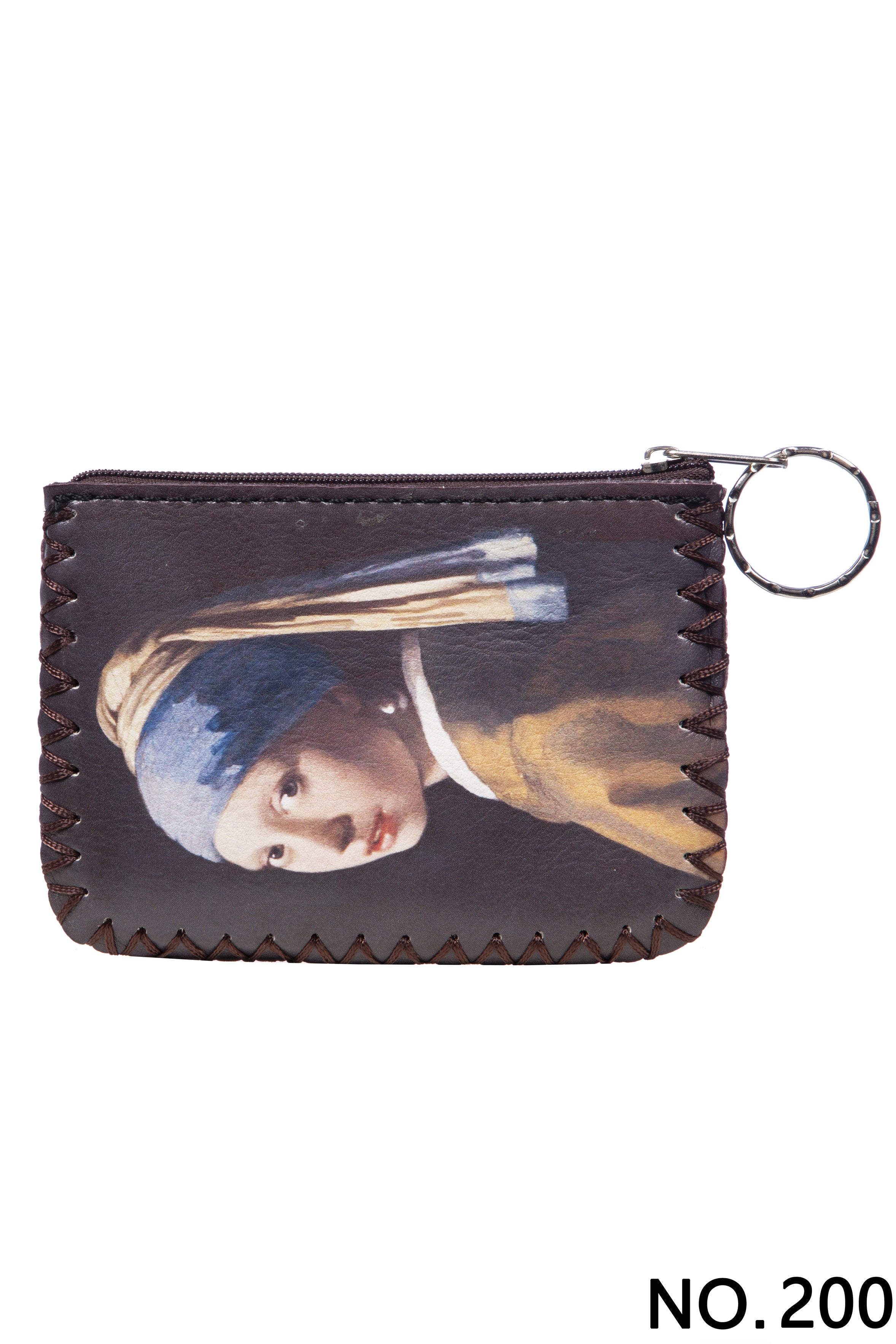 Girl with a Pearl Earring Print Hand Stitch Coin Purse HB0665 - NO.200
