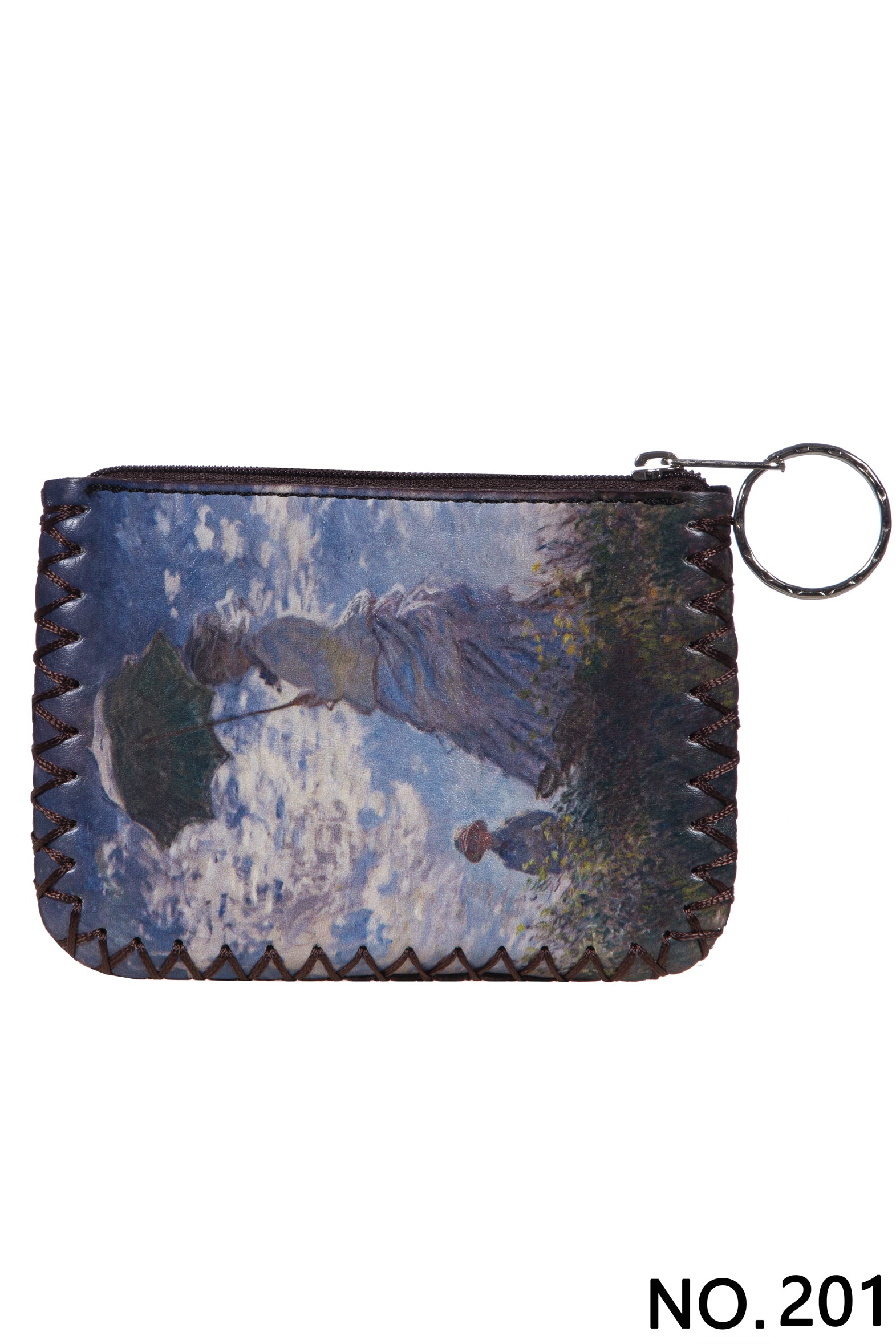 Woman with a Parasol Print Hand Stitch Coin Purse HB0665-NO.201