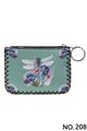Dragonfly Print Hand Stitch Coin Purse HB0665-NO.208