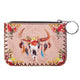 Western Bull Head Dream Catcher Print Hand Stitch Coin Purse HB0665 - NO.130