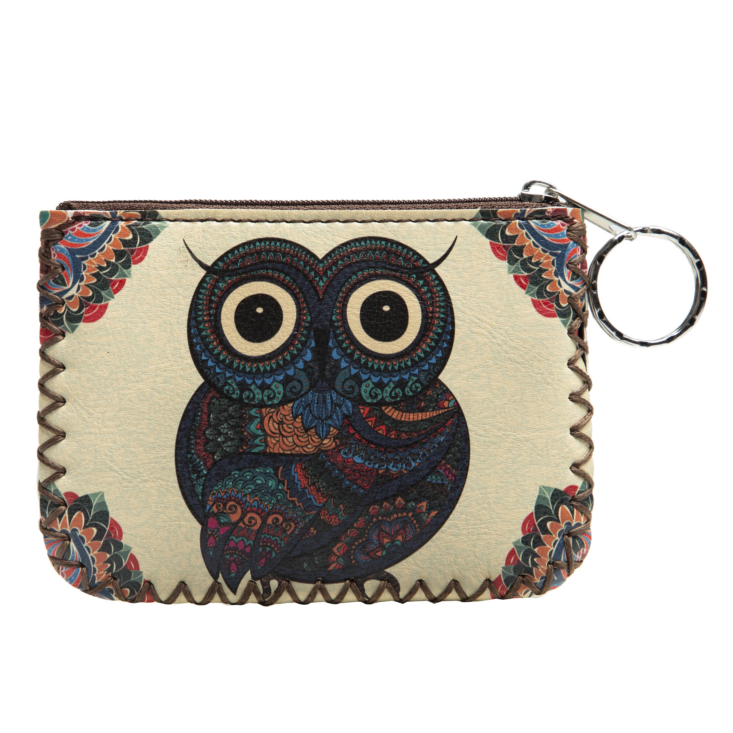 Hand embroidery owl coin purse, christmas gift, deals small wallet, handmade, embroidery, natural colors, owl, coin purse