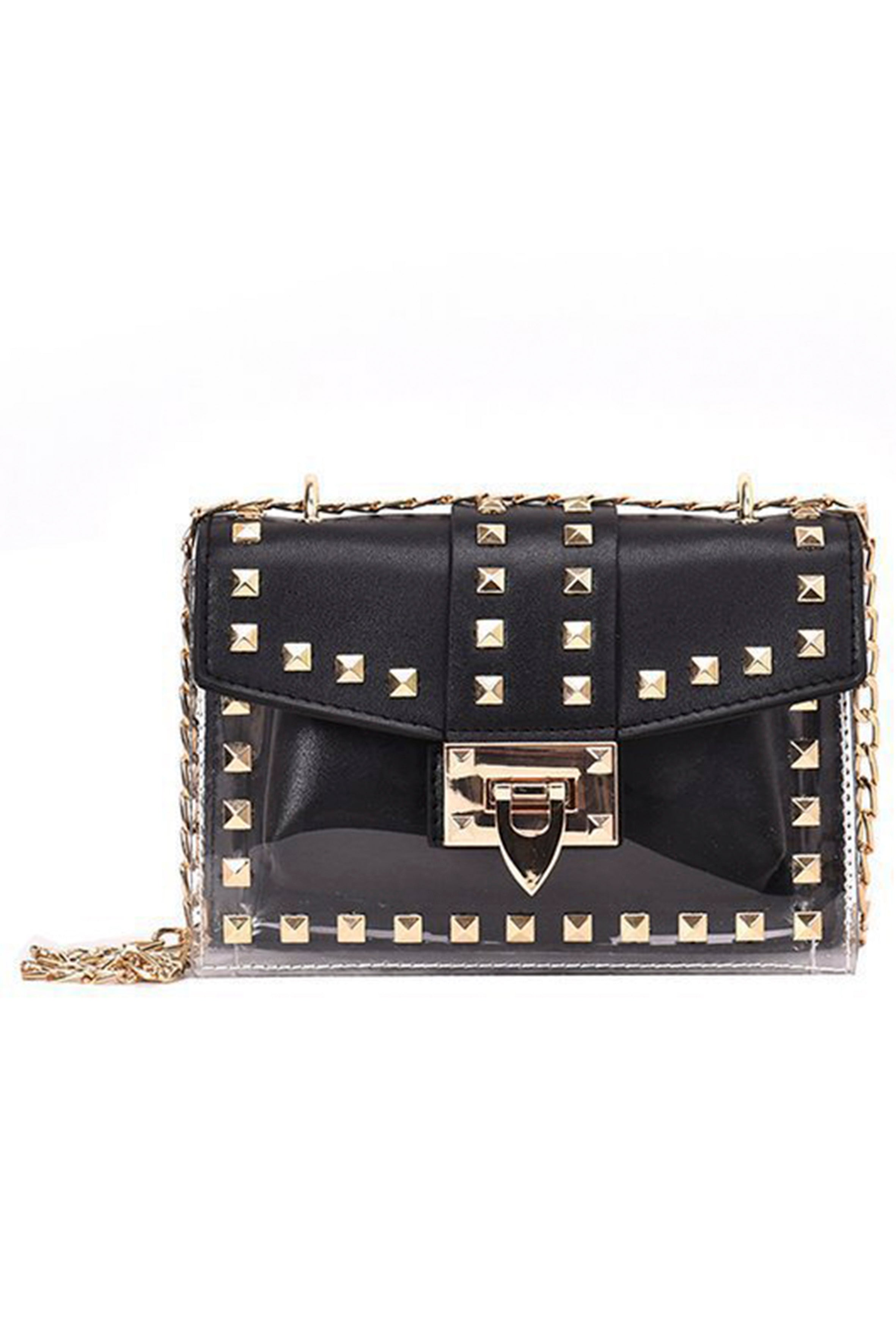 Rivet Transparent Crossbody Bags HB0835