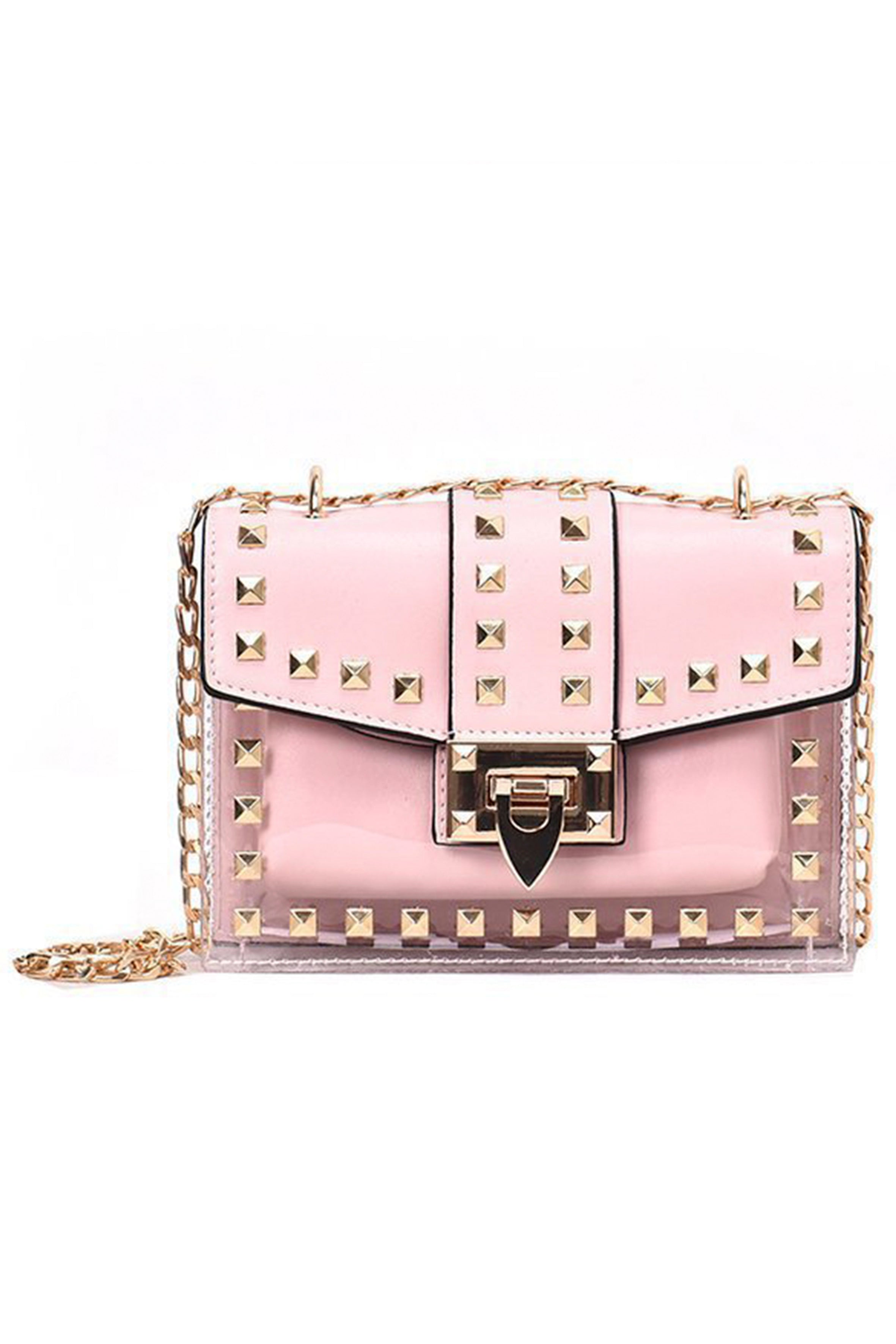 Rivet Transparent Crossbody Bags HB0835