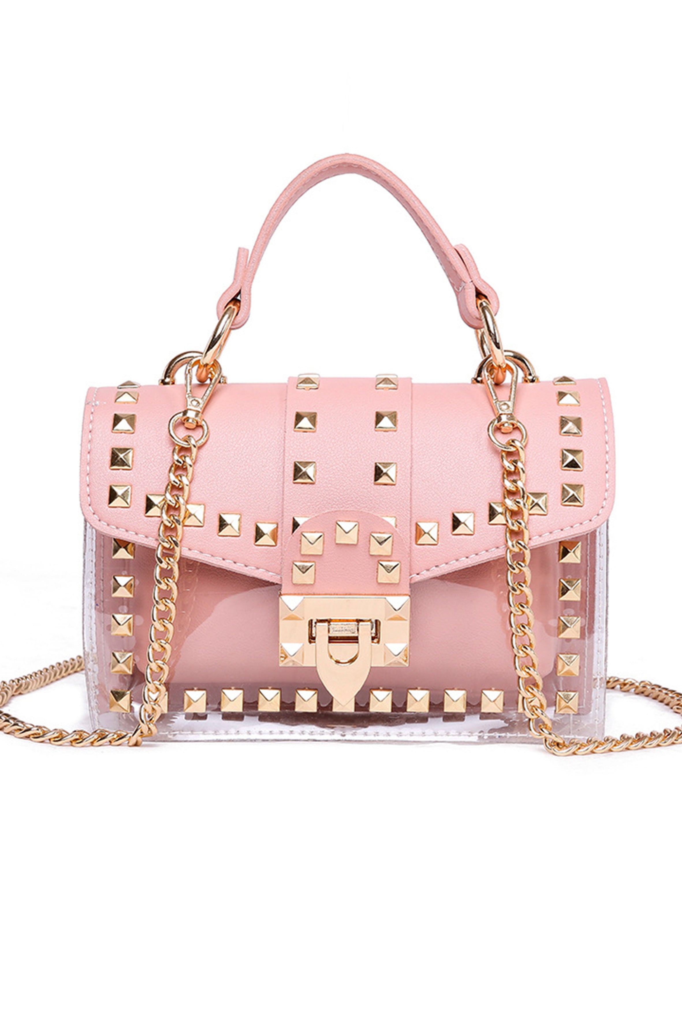 Rivet Transparent Crossbody Bags HB0914