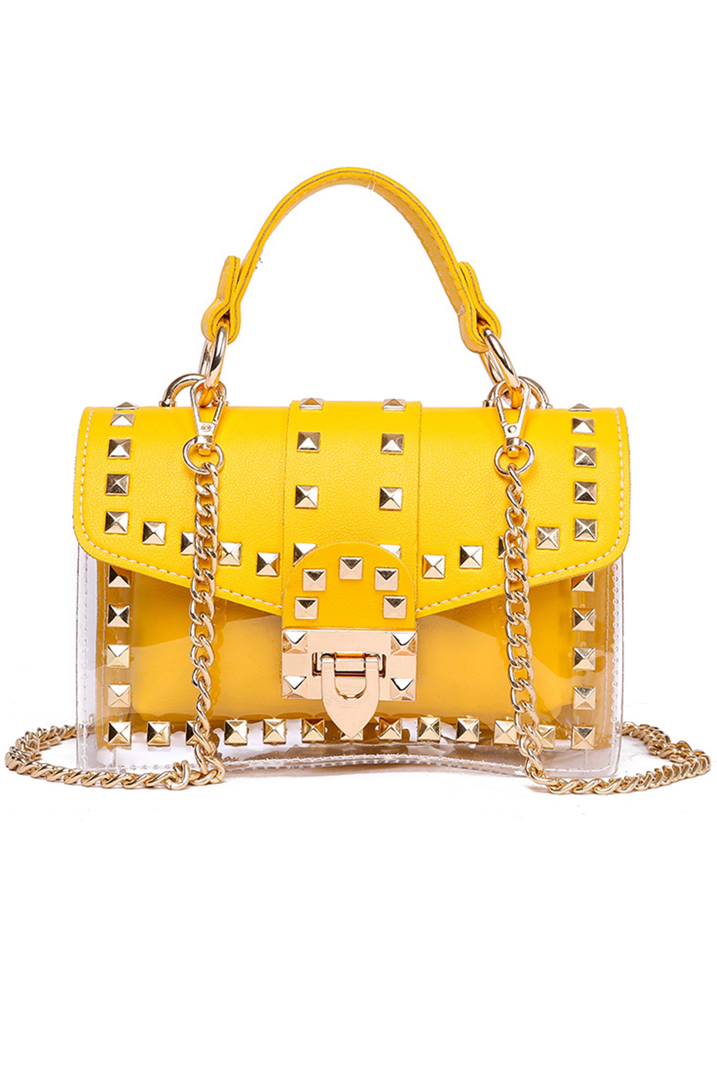 Rivet Transparent Crossbody Bags HB0914