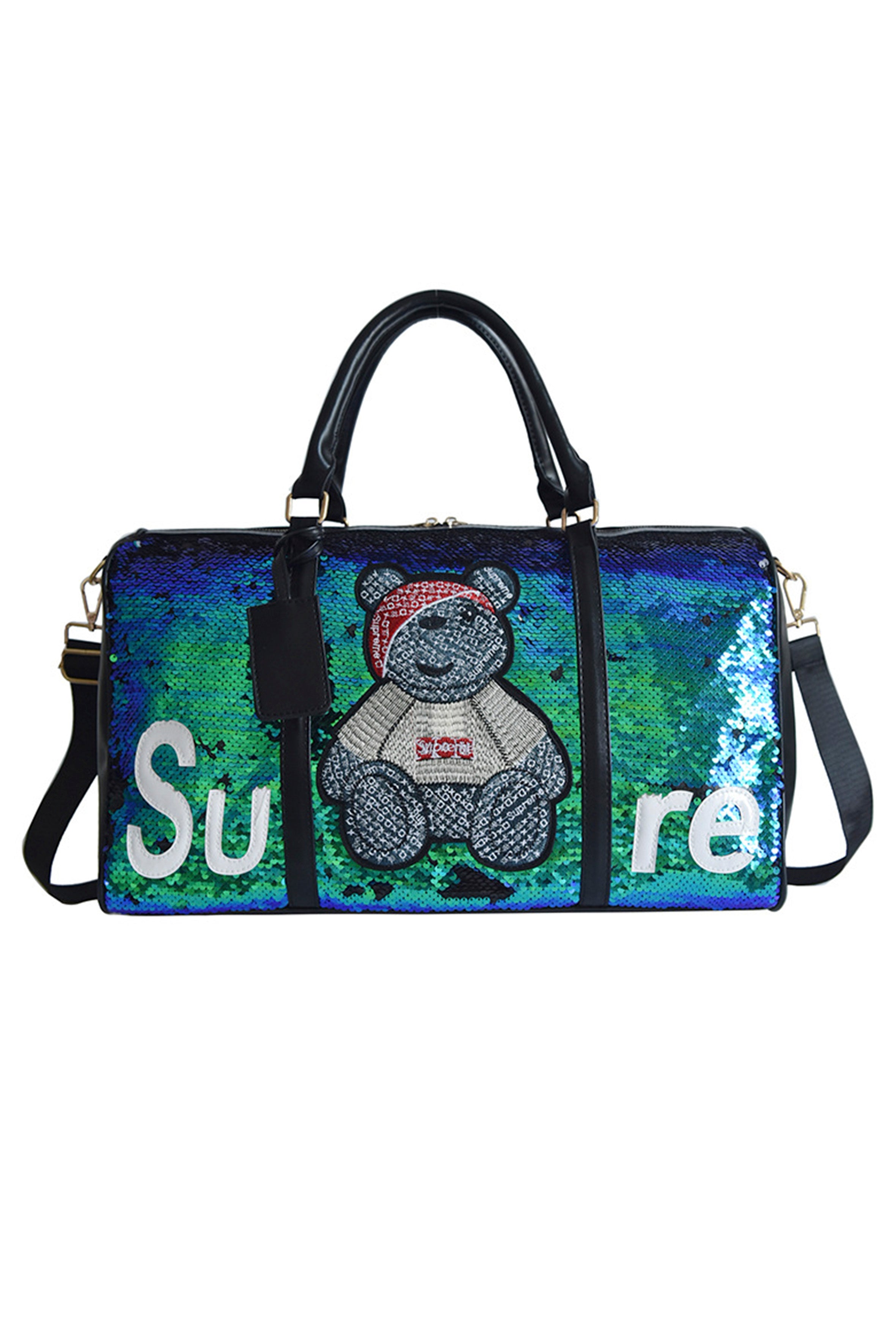 Bolsos de mano con lentejuelas de oso HB1016
