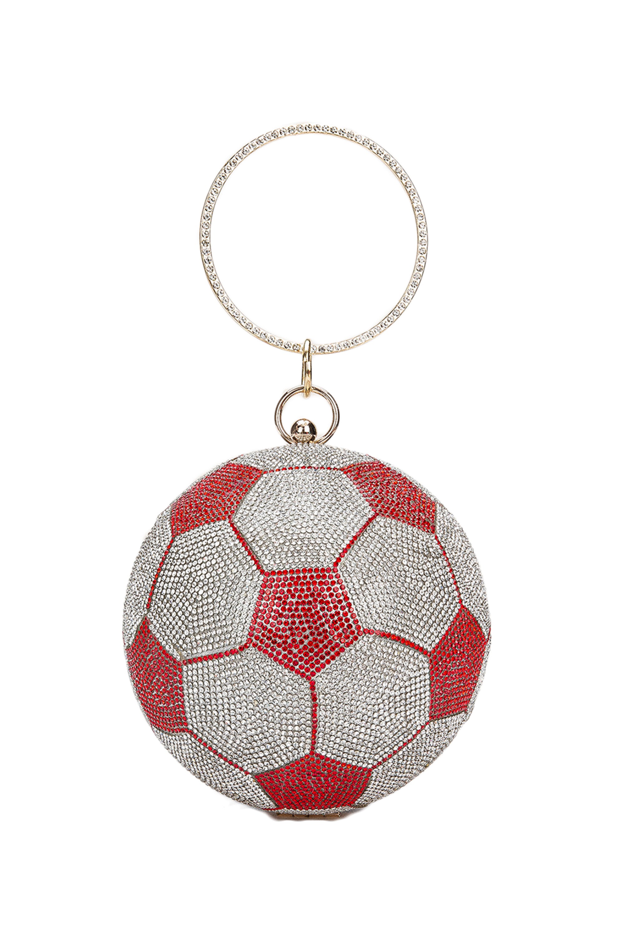 Bolsos de noche con diamantes de imitación y diseño de fútbol HB1035-15CM