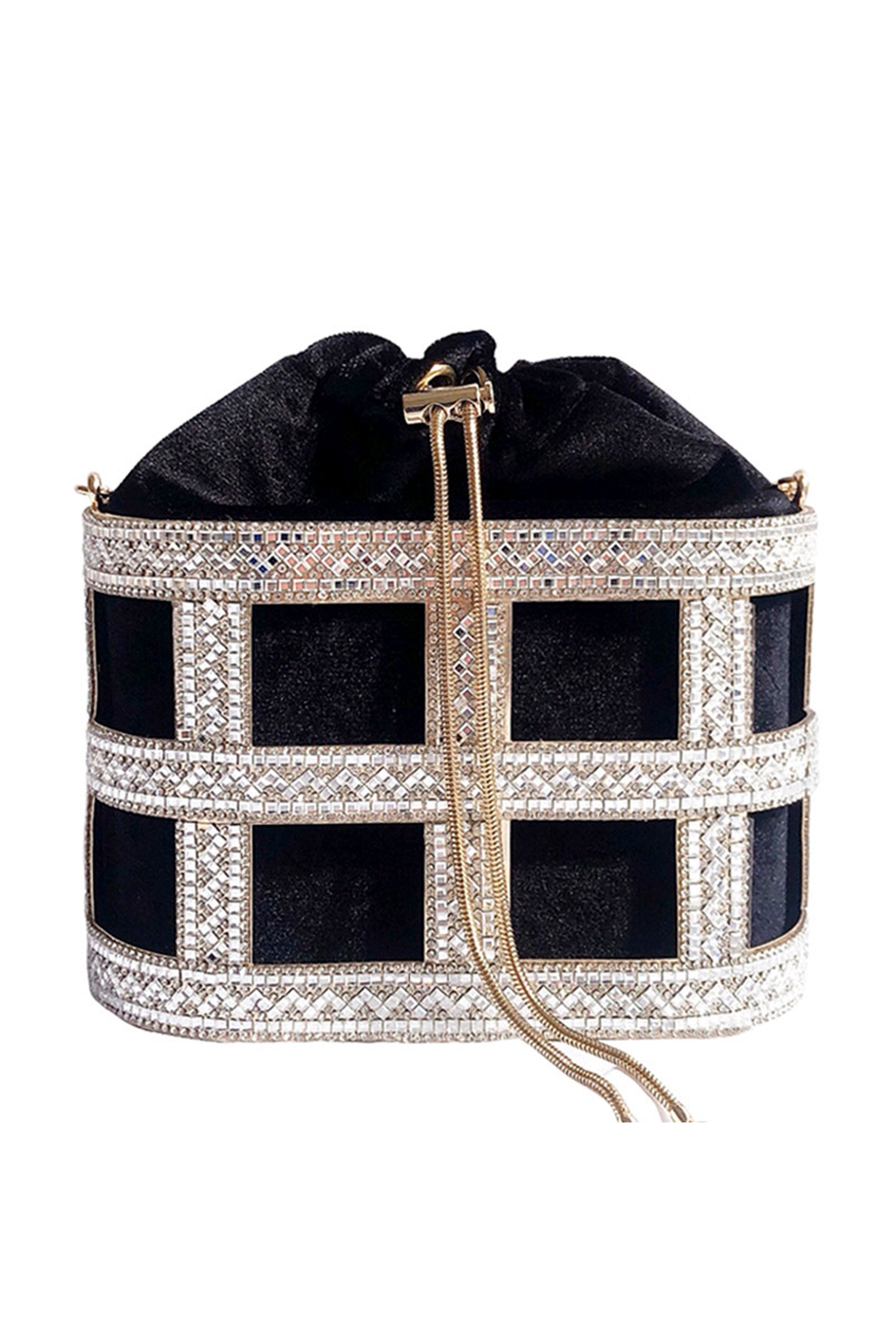 Bolsos de mano estilo europeo con diamantes de imitación redondos HB1455