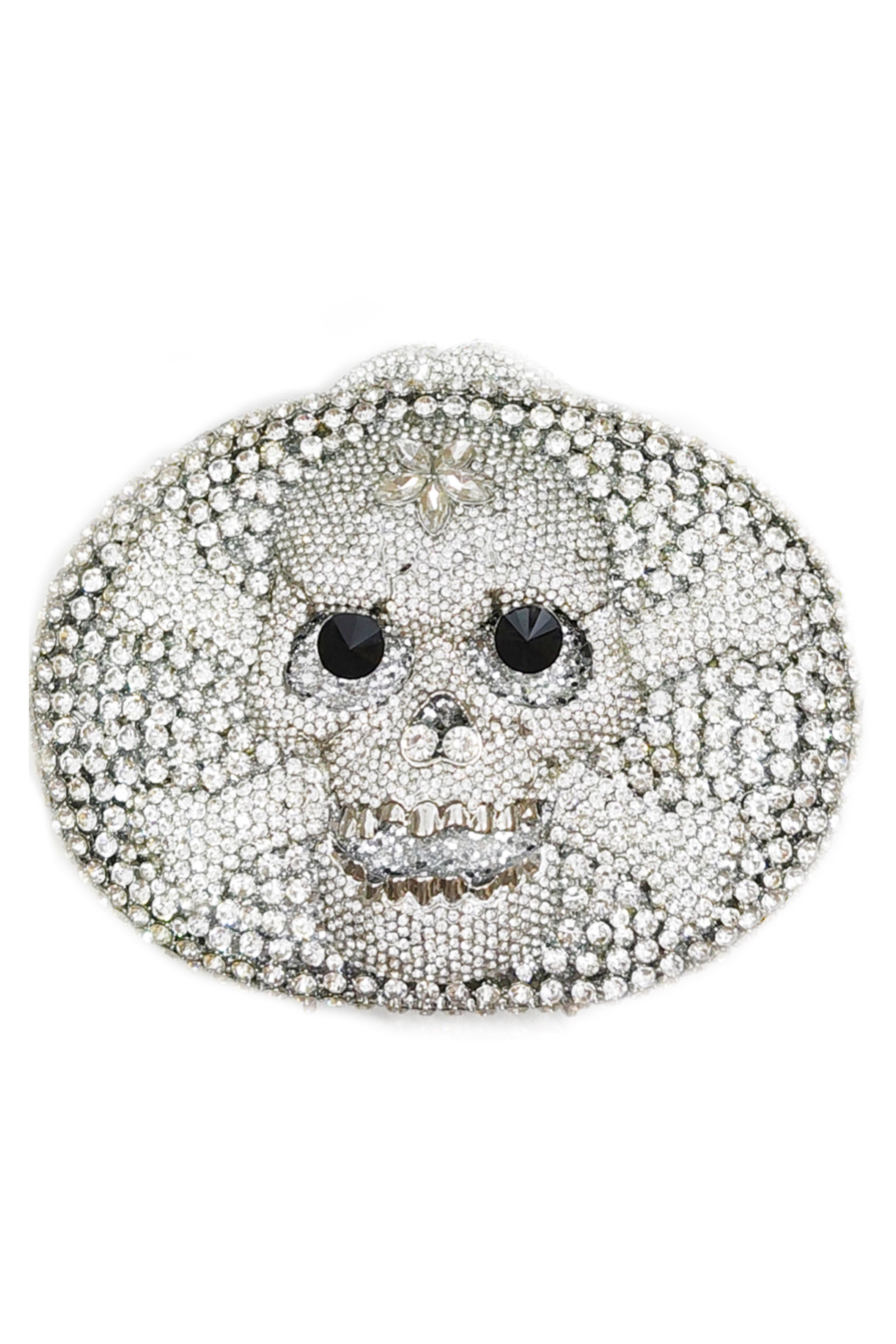 Bolso de noche con calavera y diamantes de imitación HB1504