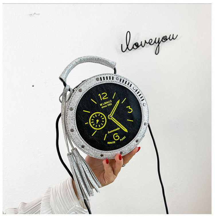 Reloj bandolera de piel sintética con borlas HB1528