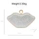 Bolso con diamantes de imitación y forma de boca de labios HB1642