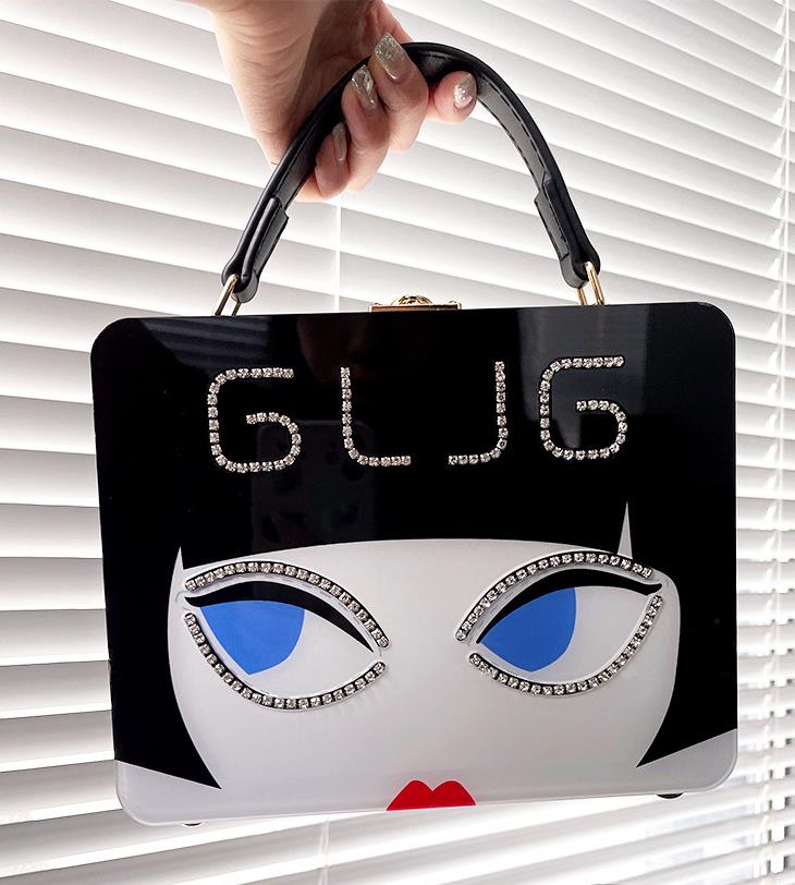 Bolso de mano cuadrado de acrílico para niña HB2085