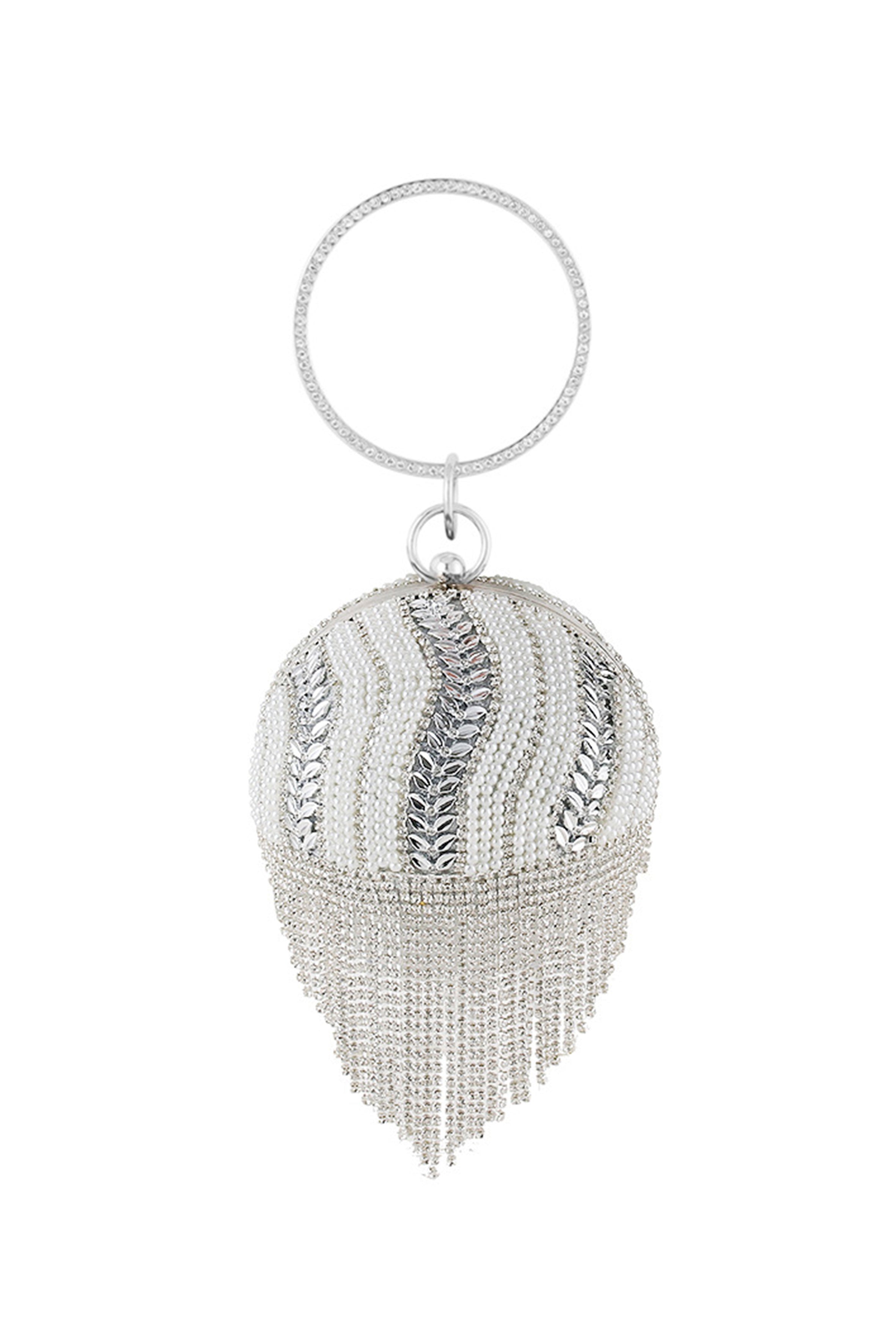 Bolso de noche con borlas y bolas de perlas y diamantes de imitación HB2208