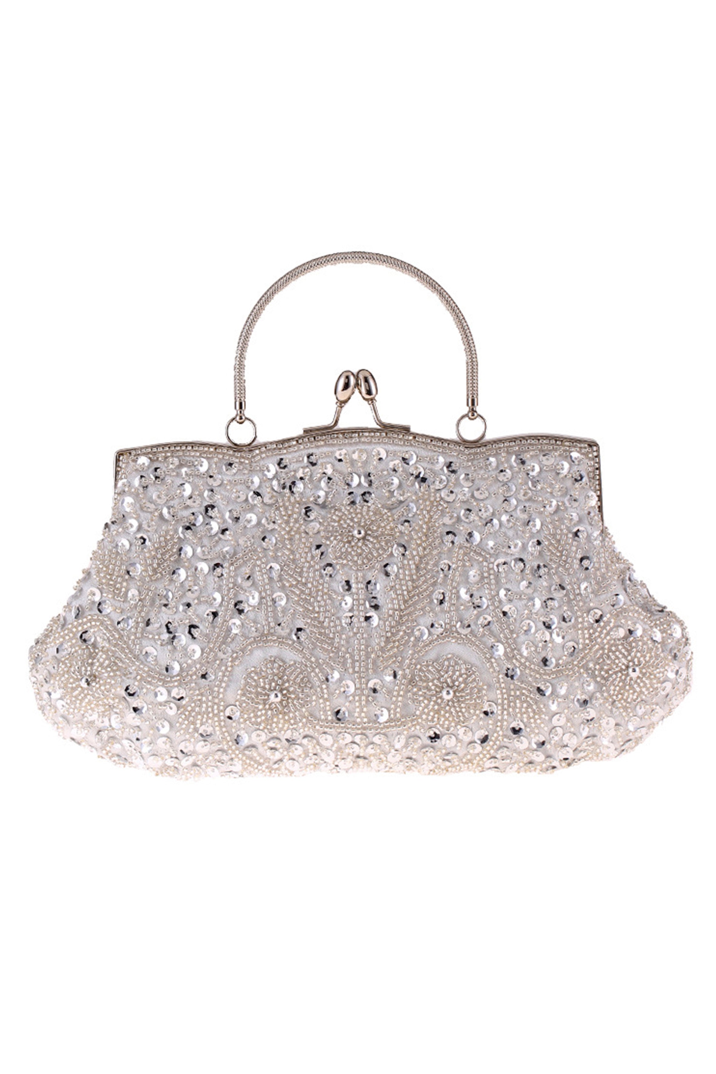 Bolso de noche retro con cuentas HB2216